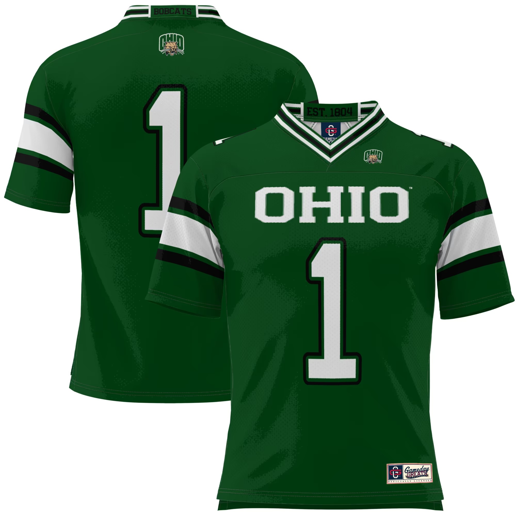 Hunk Wear - #1 Ohio Bobcats GameDay Greats Football Jersey - Green