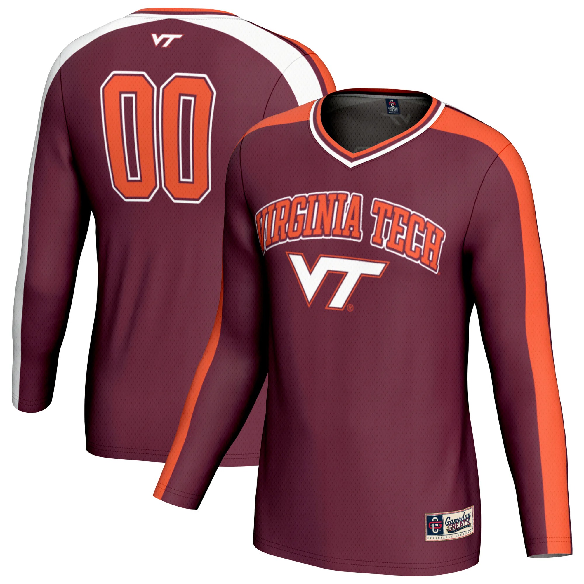 Hunk Wear - #00 Virginia Tech Hokies GameDay Greats Unisex Lightweight Volleyball Fashion Jersey - Maroon