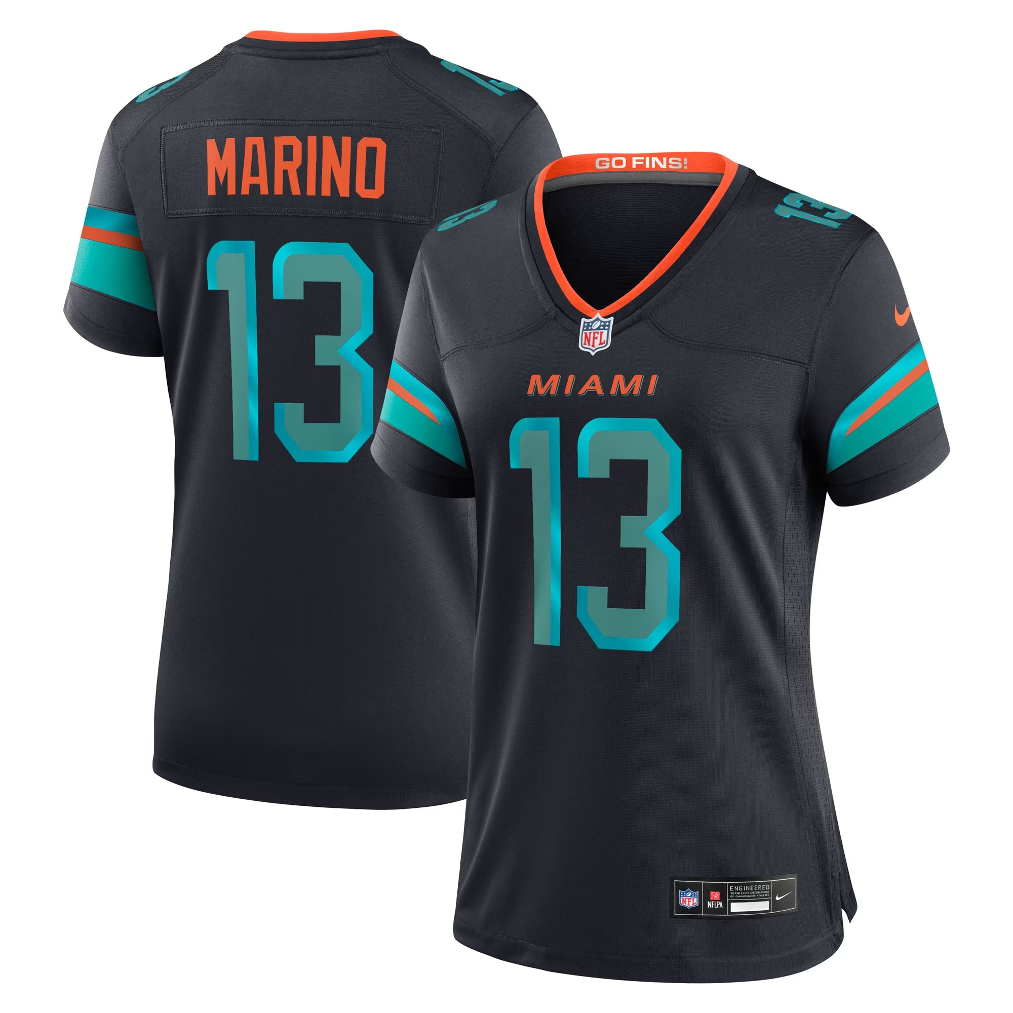 Hunk Wear - Dan Marino Miami Dolphins Nike Women's Rivalries Collection Retired Player Game Jersey - Navy