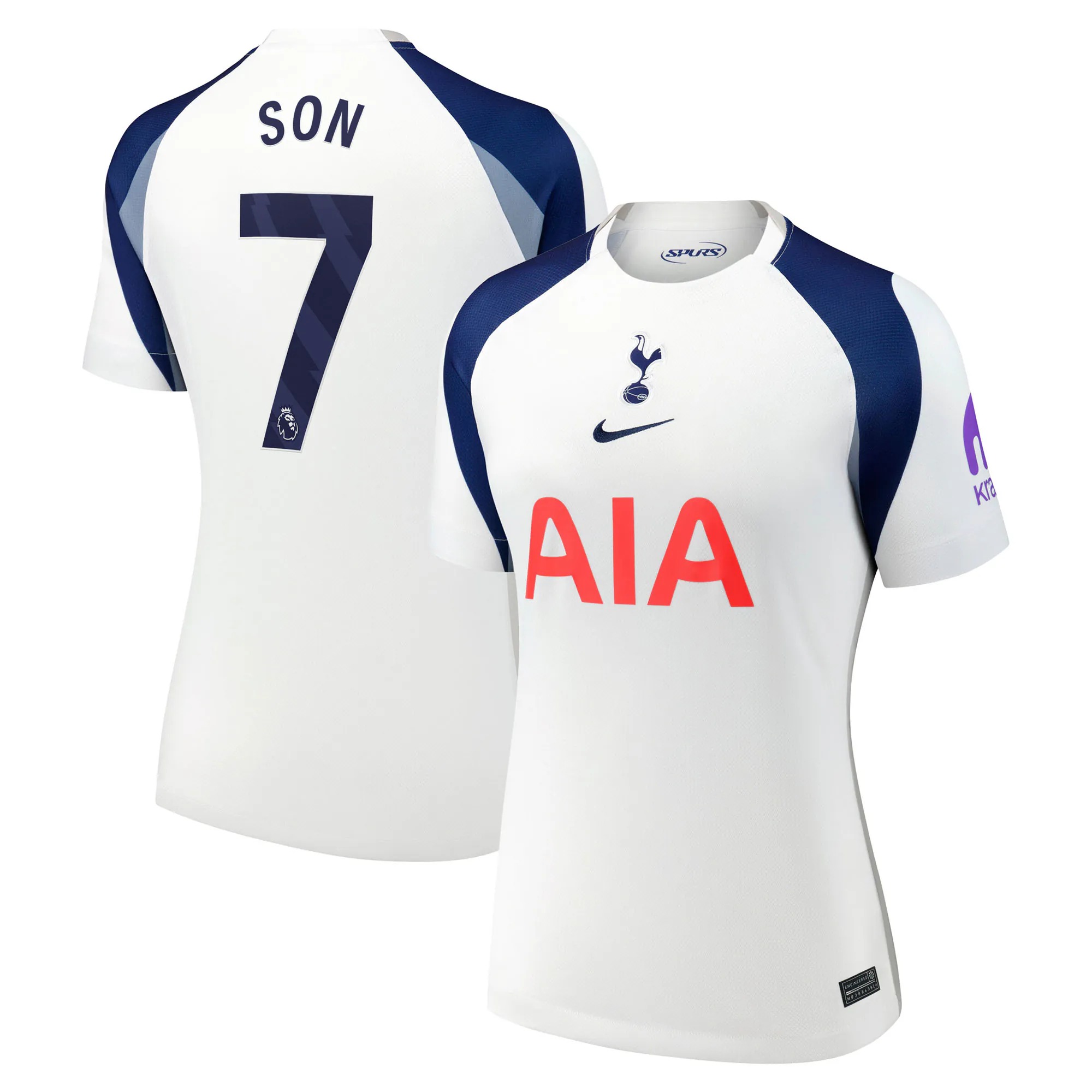 Hunk Wear - Son Heung-Min Tottenham Hotspur Nike Women's 2025_26 Home Replica Jersey - White