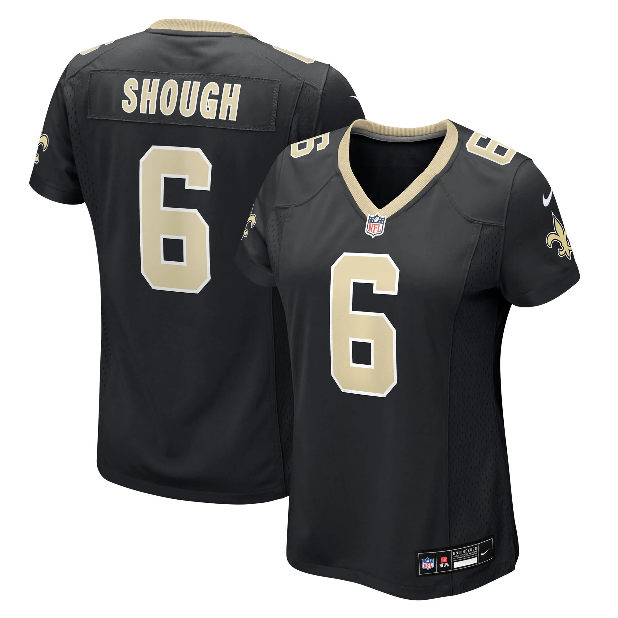Hunk Wear - Tyler Shough New Orleans Saints Nike Women's Game Jersey - Black