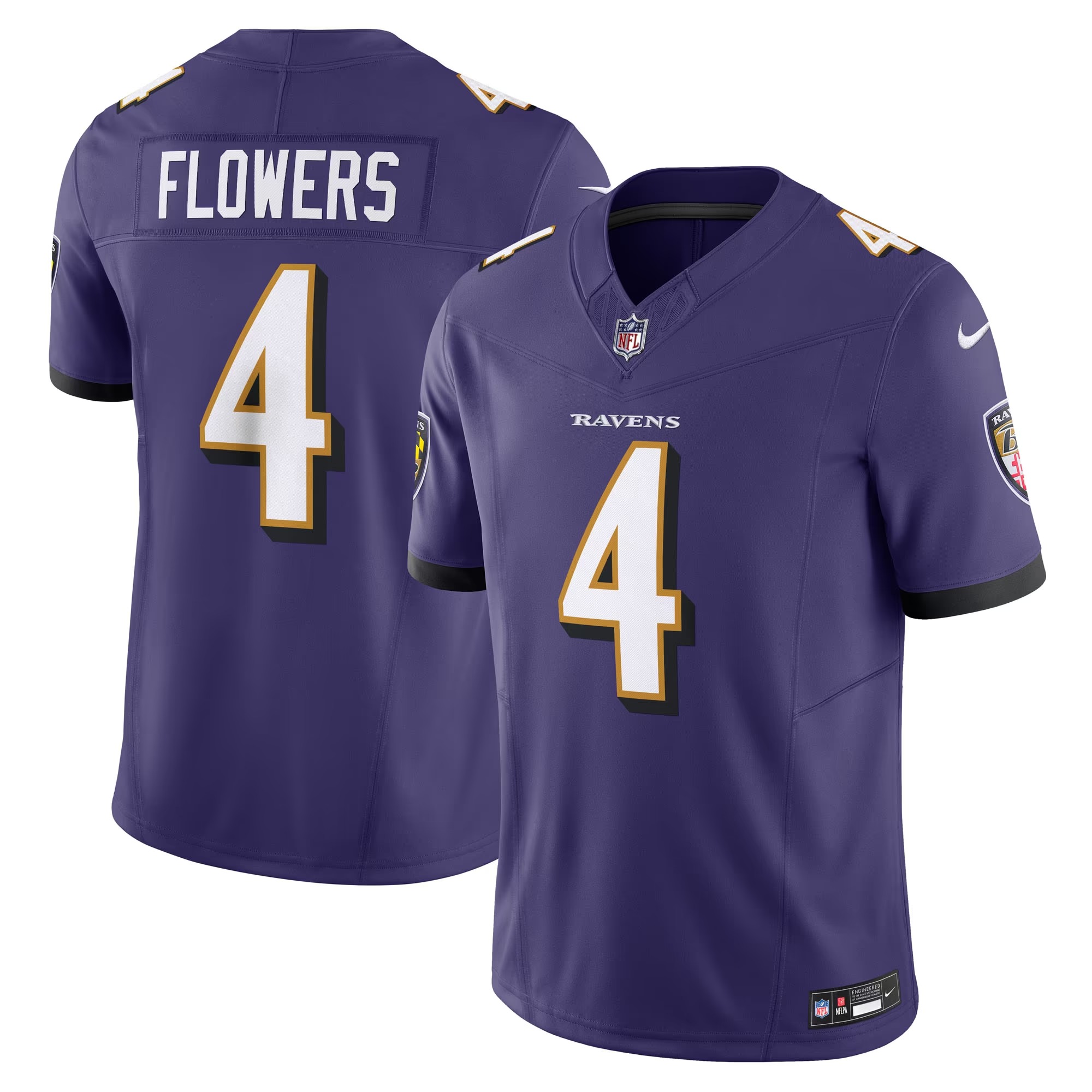 Hunk Wear - Zay Flowers Baltimore Ravens Nike Vapor F.U.S.E. Limited Jersey - Purple
