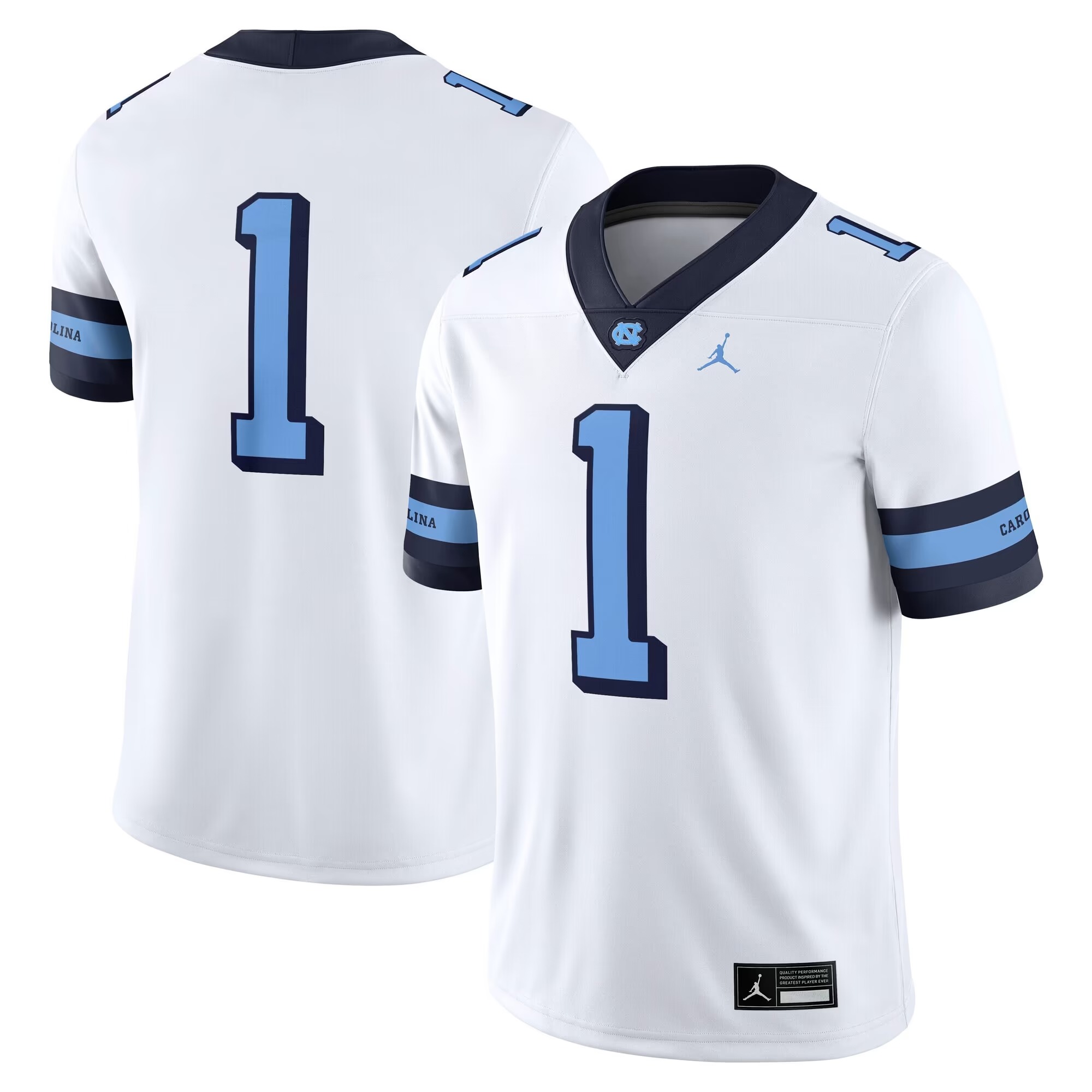 Hunk Wear - #1 North Carolina Tar Heels Jordan Brand Youth Alternate Game Jersey - White