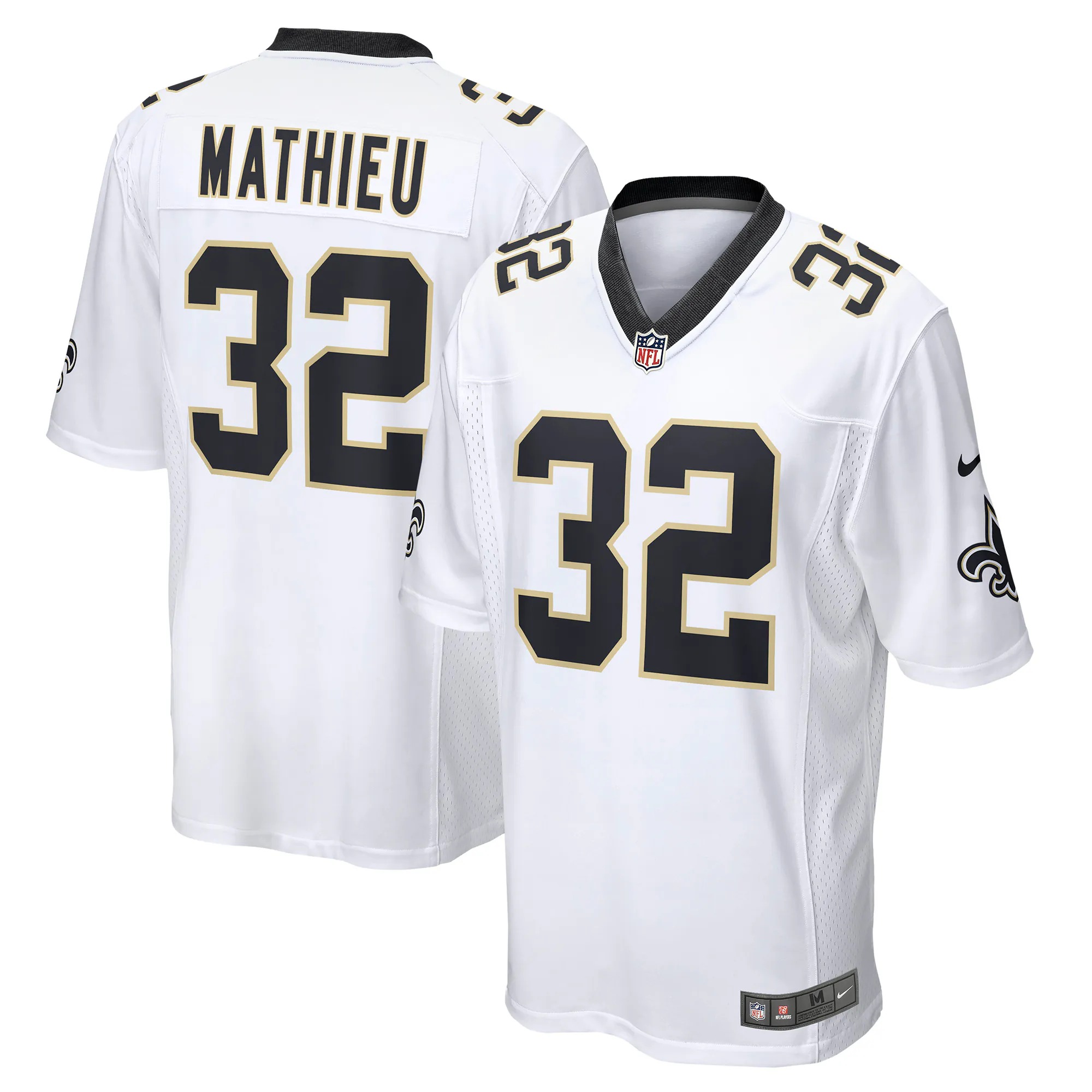 Hunk Wear - Tyrann Mathieu New Orleans Saints Nike Game Jersey - White