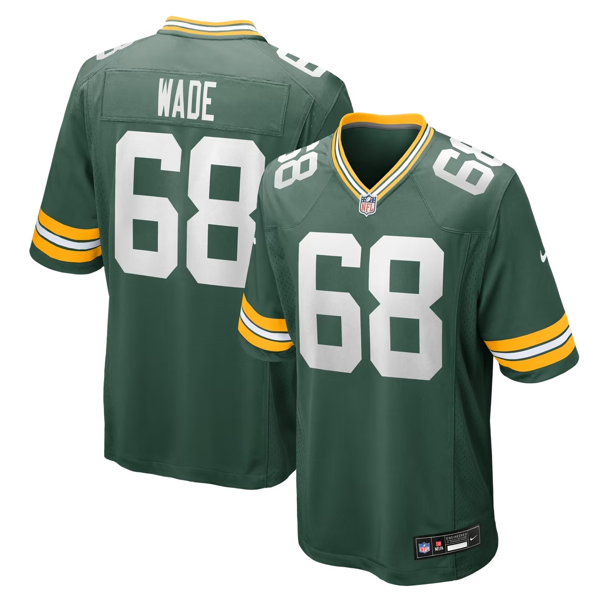 Hunk Wear - Dillon Wade Green Bay Packers Nike Team Game Jersey - Green