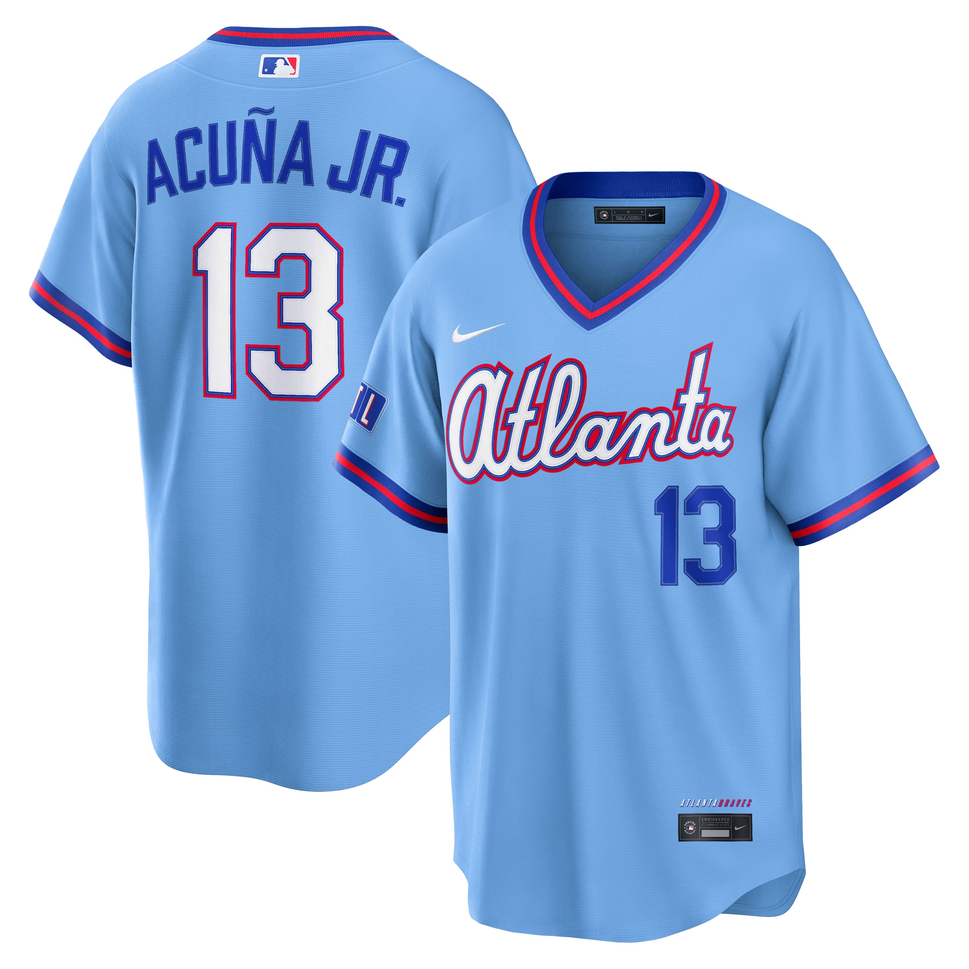 Hunk Wear - Ronald Acuña Jr. Atlanta Braves Nike 2026 City Connect Stadium Jersey - Powder Blue