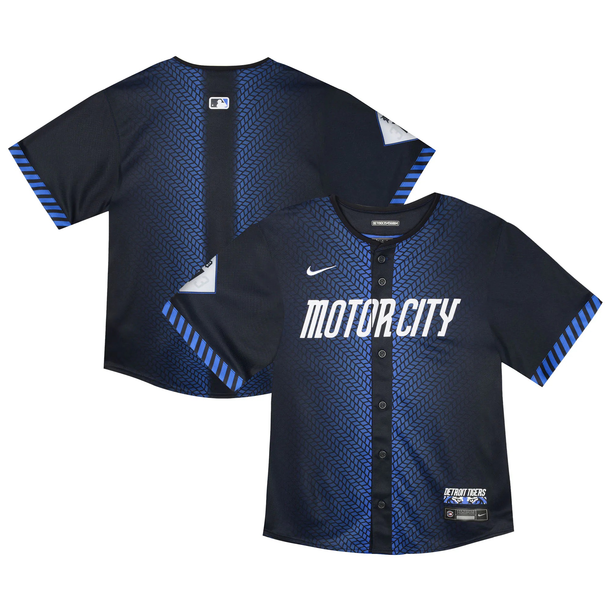 Hunk Wear - Detroit Tigers Nike Toddler City Connect Team Limited Jersey - Blue