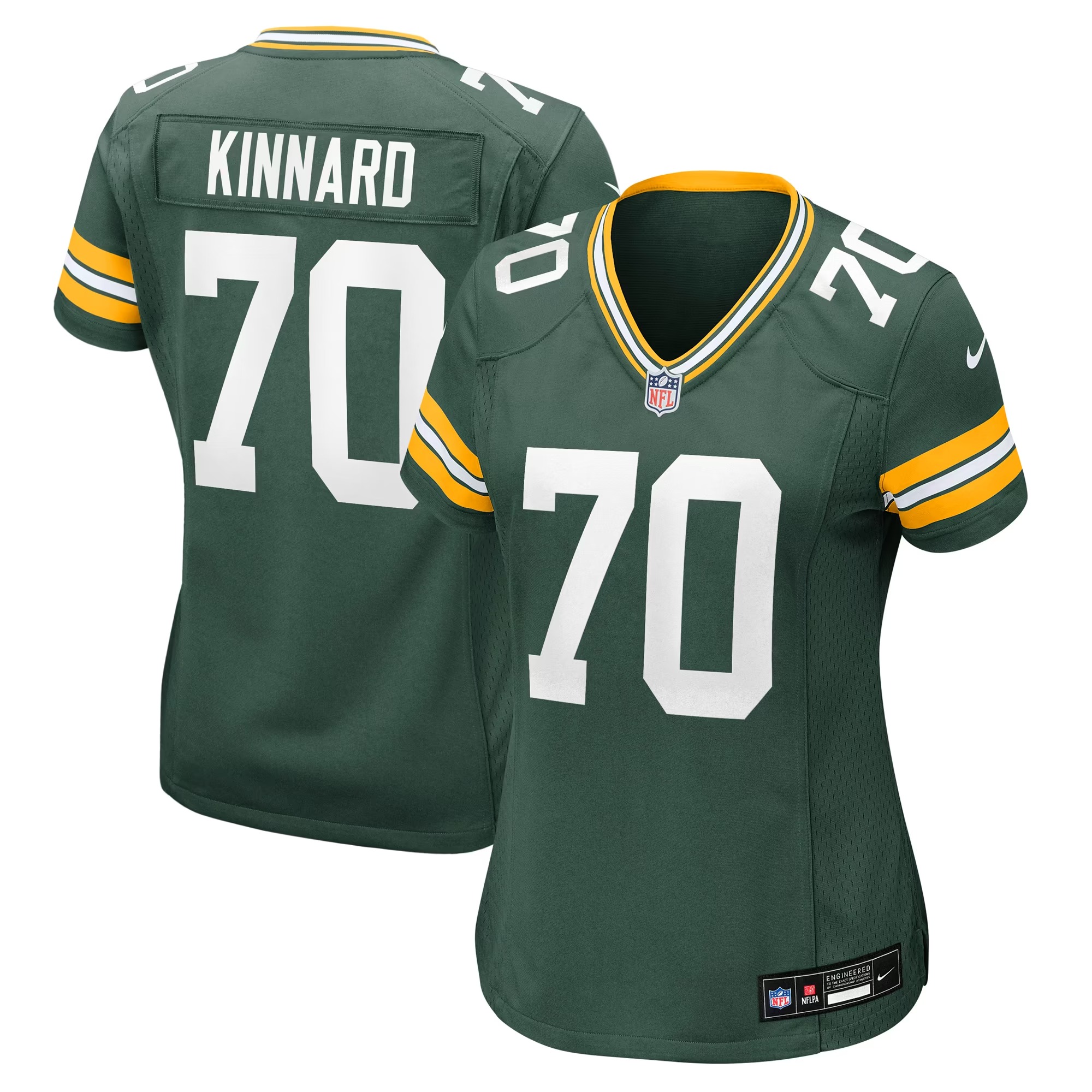 Hunk Wear - Darian Kinnard Green Bay Packers Nike Women's Team Game Jersey - Green