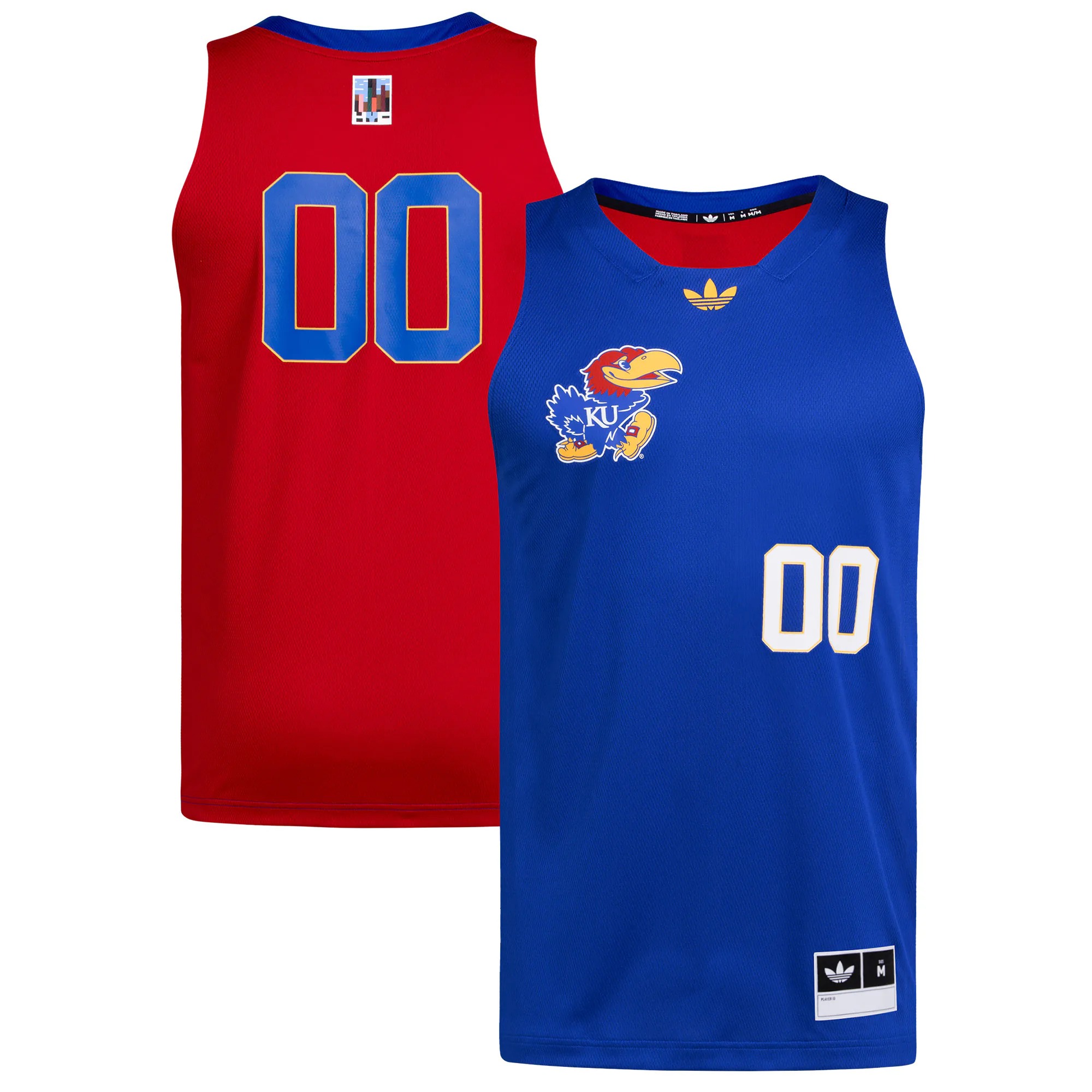 Hunk Wear - #00 Kansas Jayhawks adidas Black History Month Basketball Jersey - Royal_Red