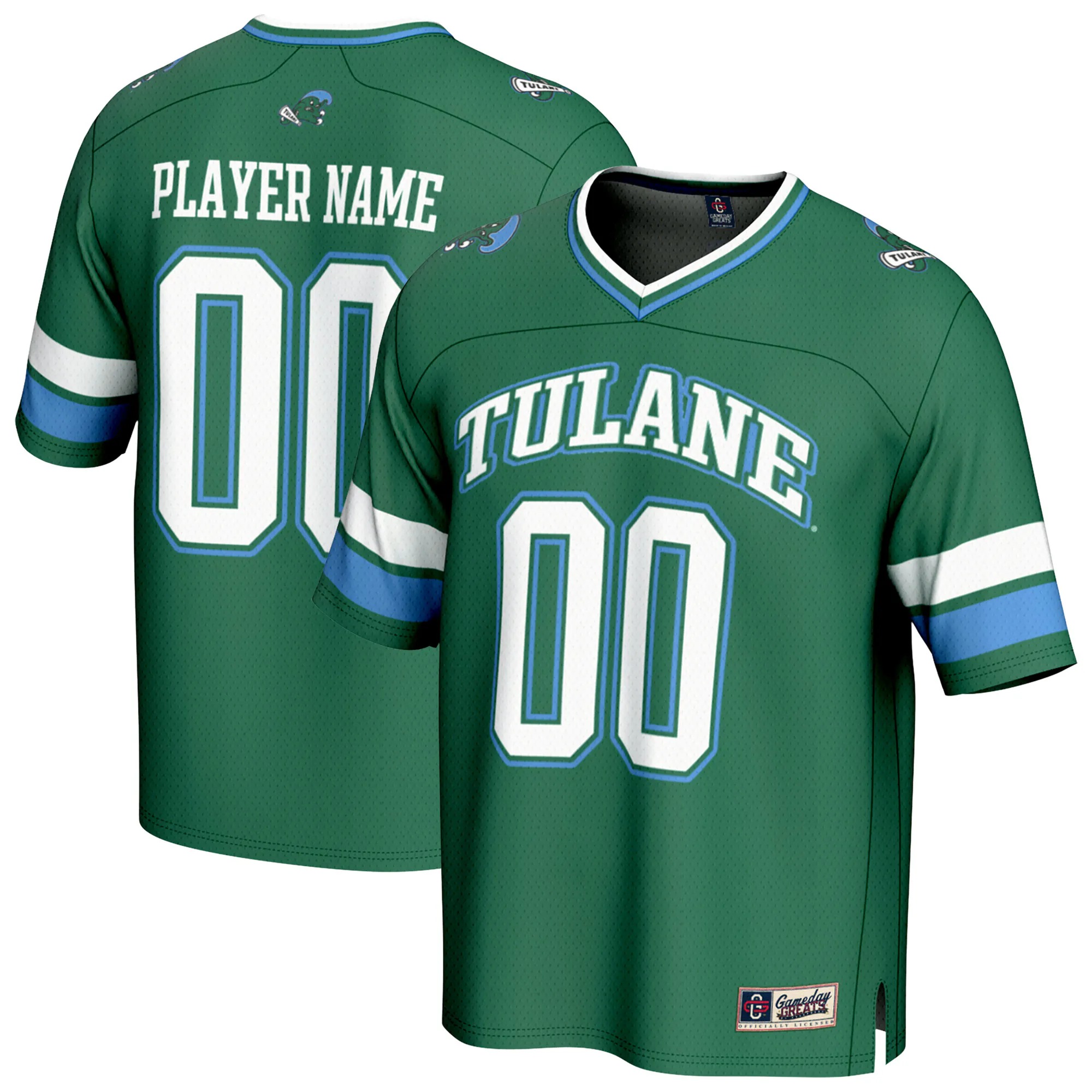 Hunk Wear - Tulane Green Wave GameDay Greats Unisex NIL Pick-A-Player Football Fashion Jersey - Green