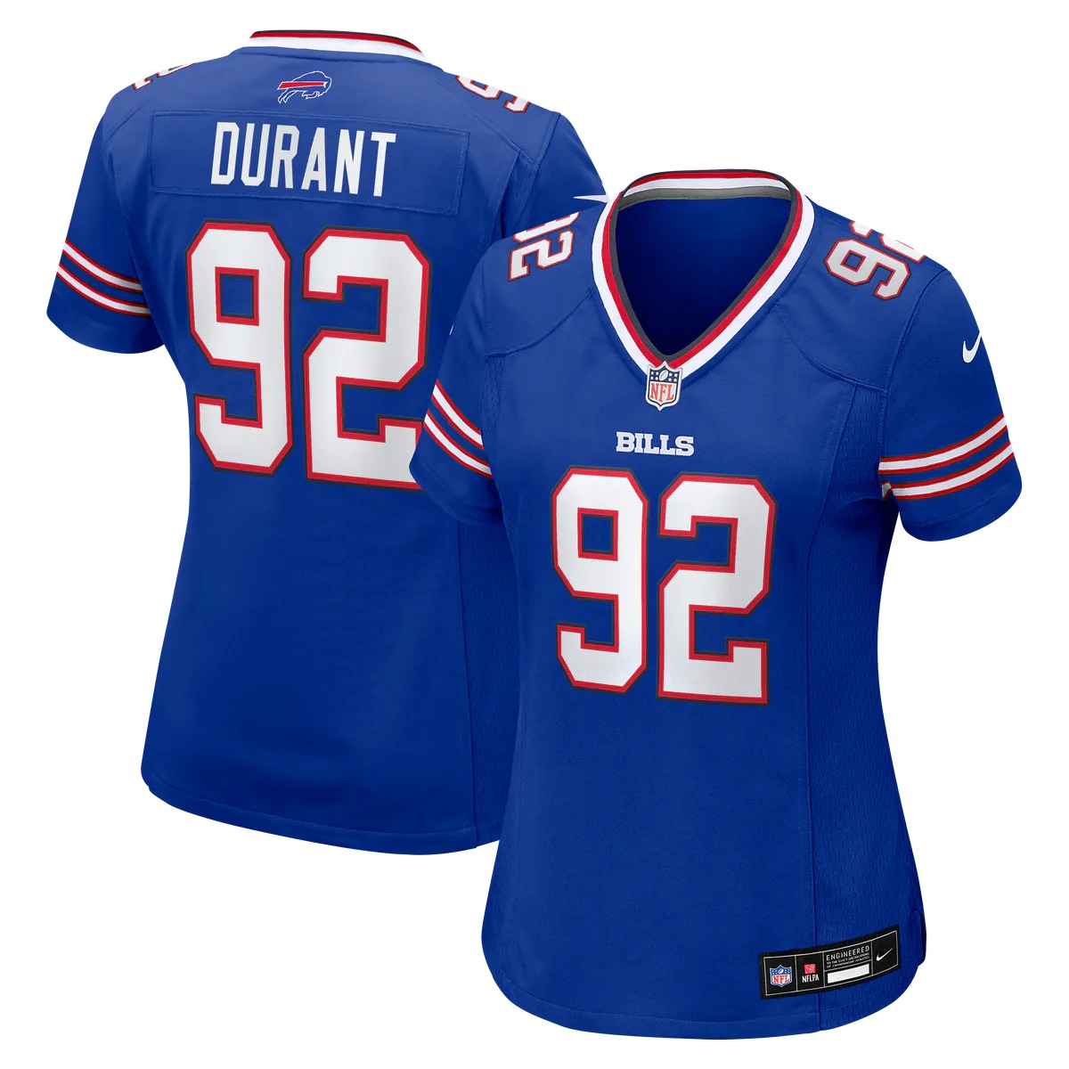 Hunk Wear - Zane Durant Buffalo Bills Nike Women's Team Game Jersey - Royal