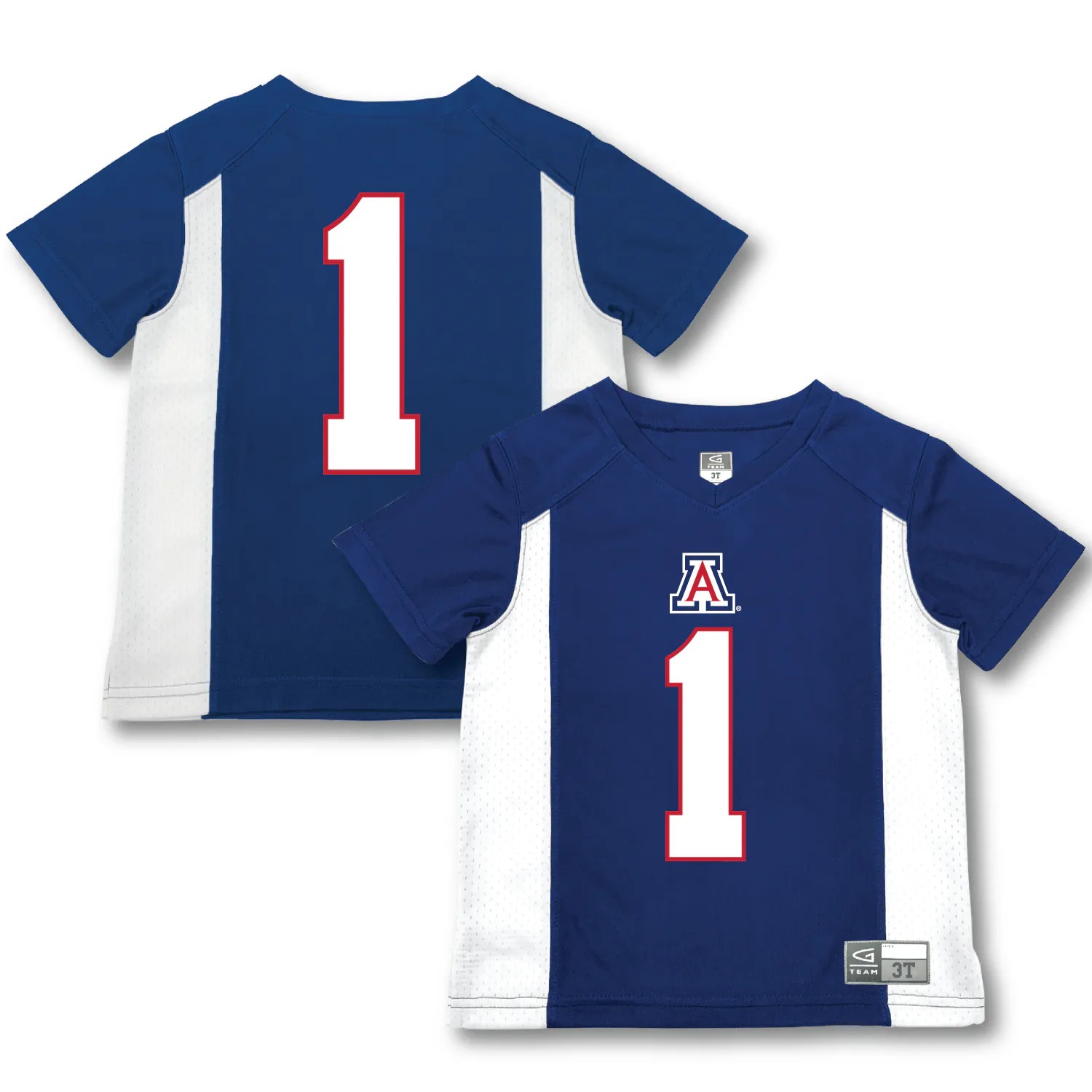 Hunk Wear - #1 Arizona Wildcats Garb Toddler Football Jersey - Blue