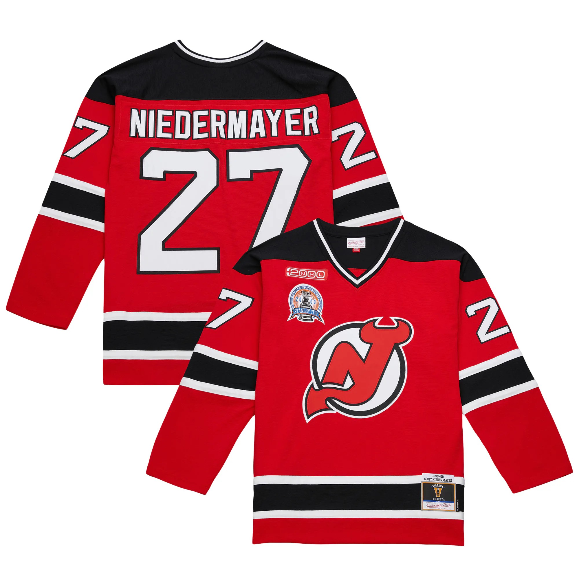 Hunk Wear - Scott Niedermayer New Jersey Devils Mitchell & Ness Big & Tall 1999_00 Blue Line 2.0 Jersey - Red