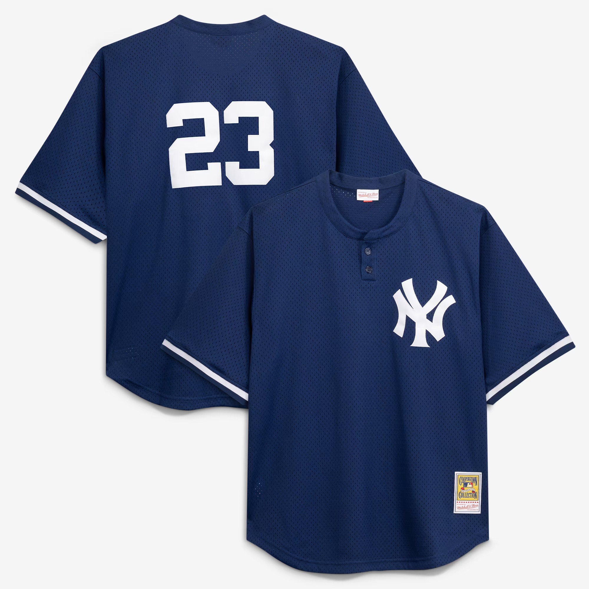 Hunk Wear - Don Mattingly New York Yankees Mitchell & Ness Cooperstown Collection Big & Tall Mesh Batting Practice Jersey - Navy
