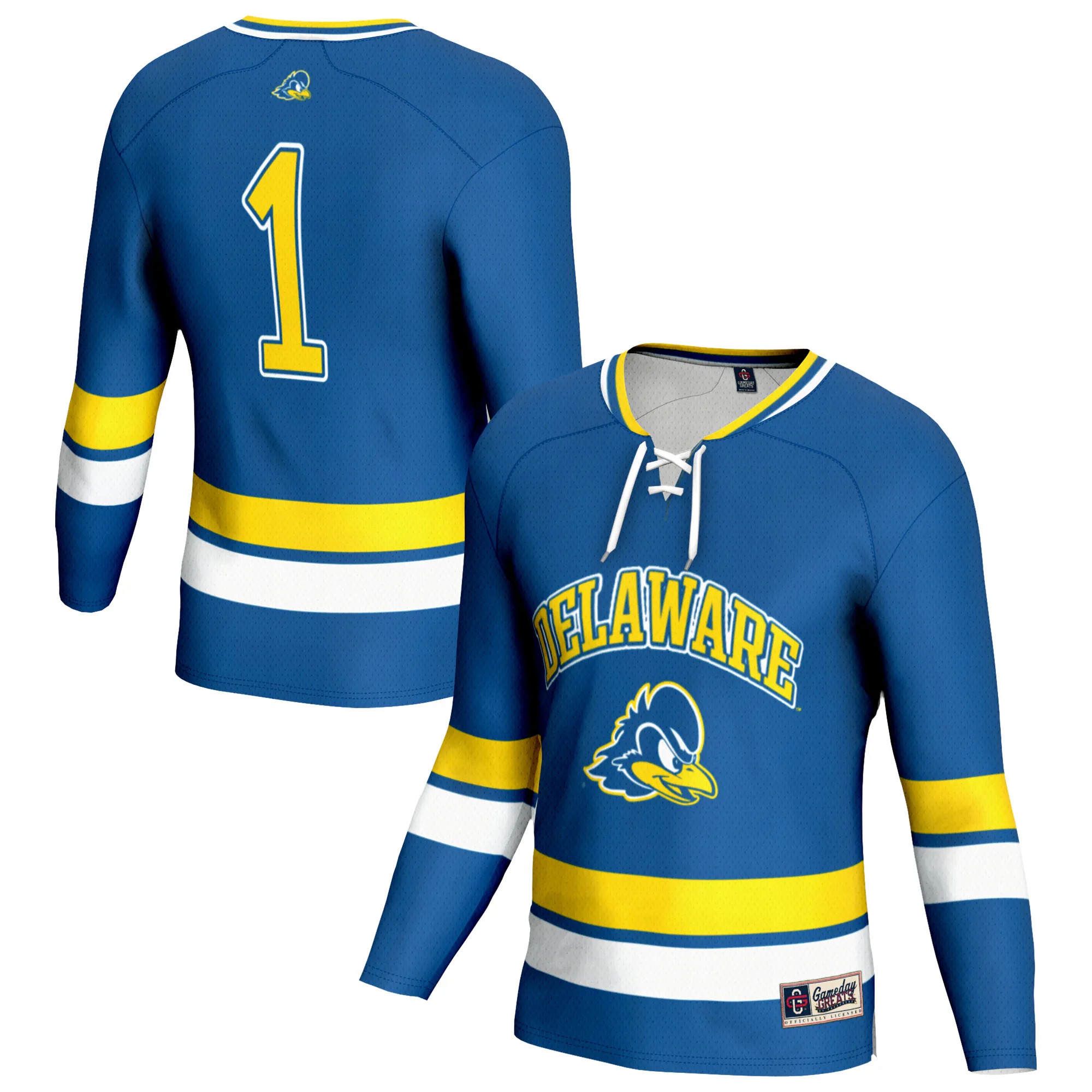 Hunk Wear - Delaware Fightin' Blue Hens GameDay Greats Unisex Lightweight Women's Hockey Team Fashion Jersey - Royal