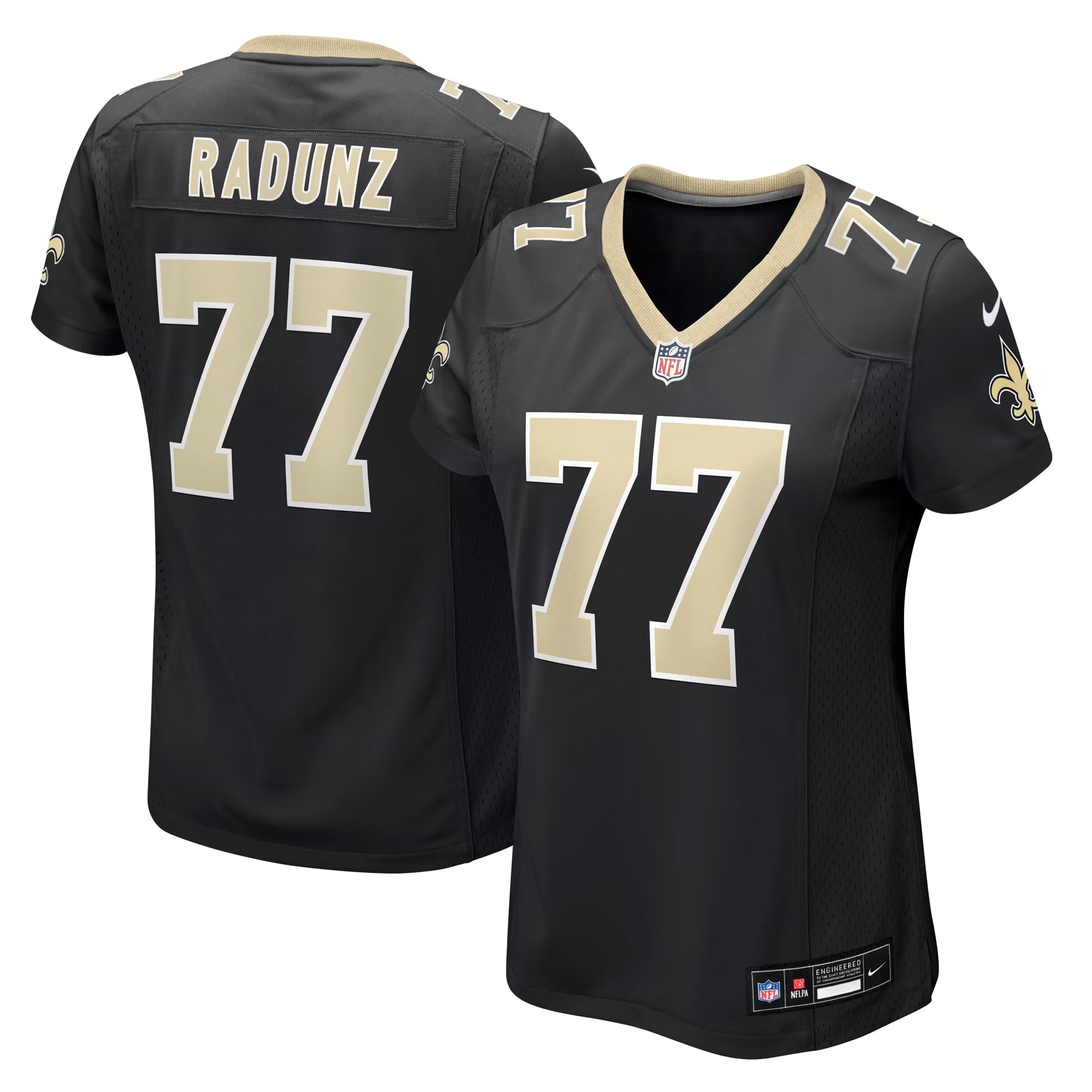 Hunk Wear - Dillon Radunz New Orleans Saints Nike Women's Team Game Jersey - Black