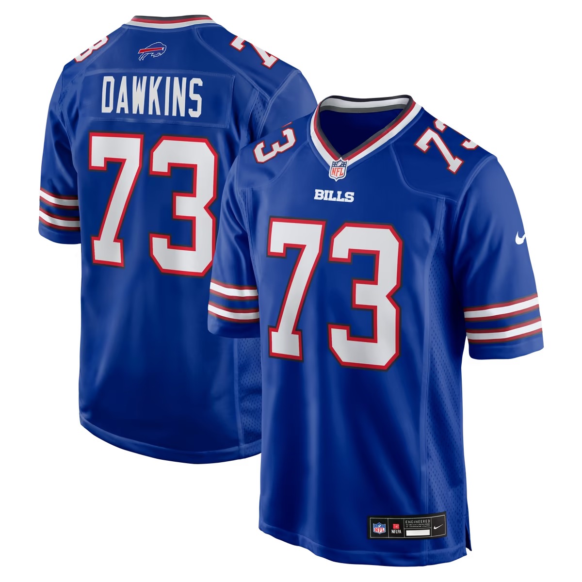 Hunk Wear - Dion Dawkins Buffalo Bills Nike Game Player Jersey - Royal