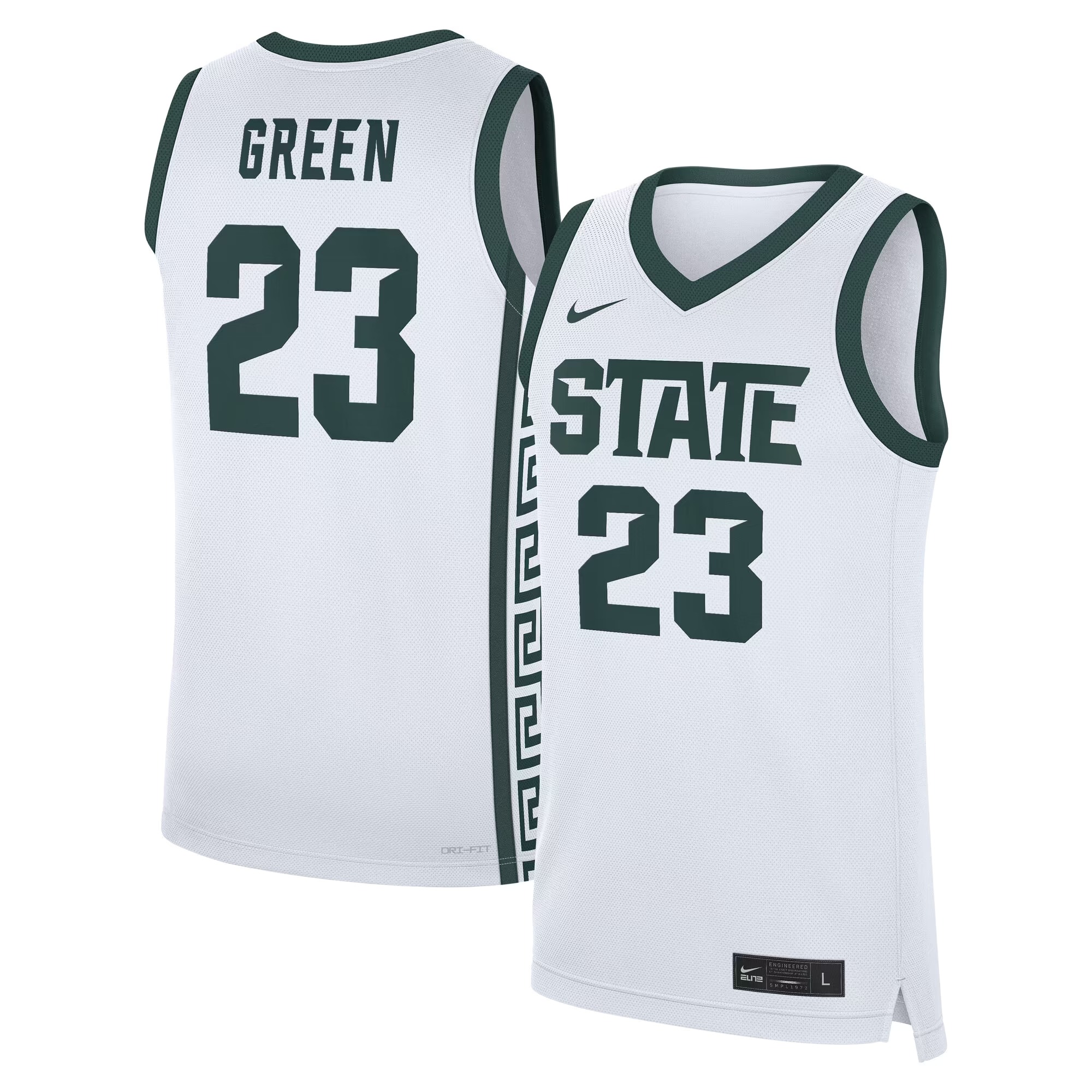 Hunk Wear - Draymond Green Michigan State Spartans Nike Performance Replica Basketball Jersey - White
