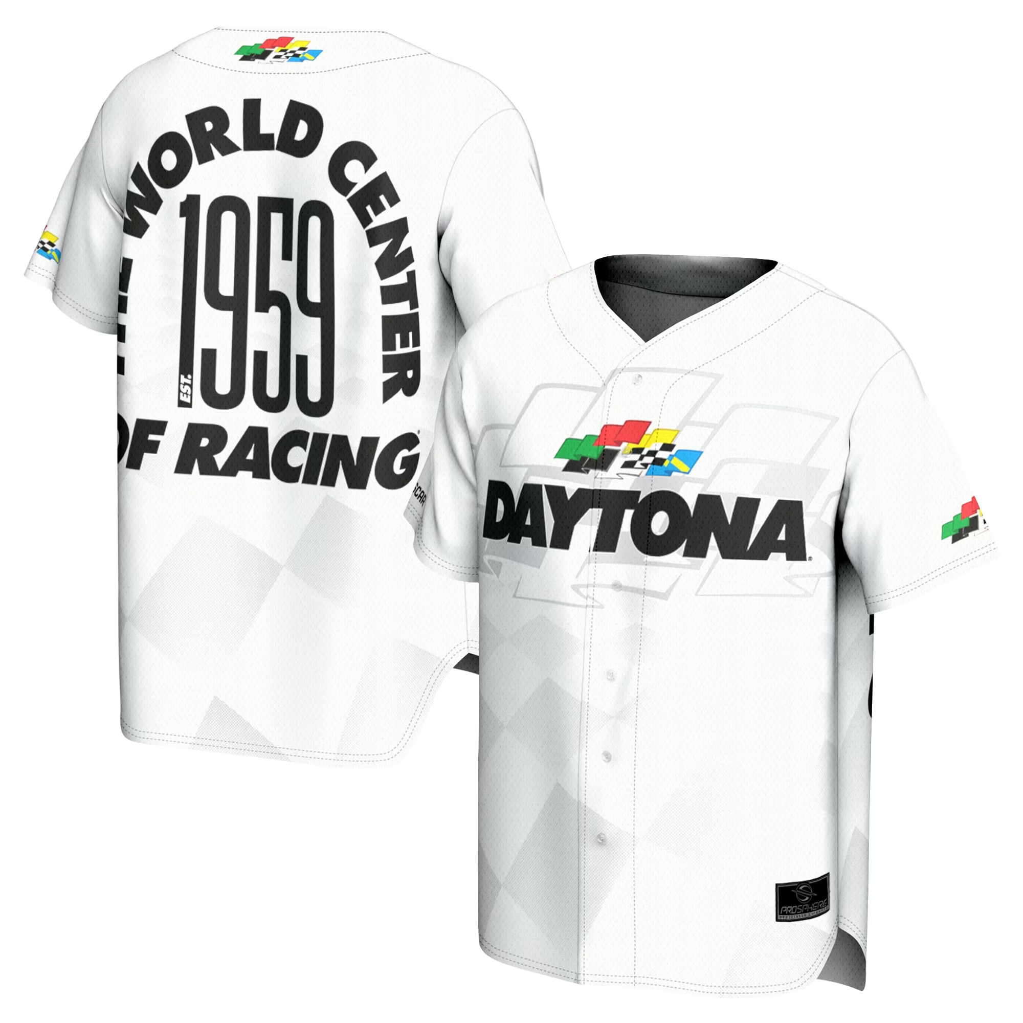 Hunk Wear - Daytona International Speedway ProSphere Youth Daytona 500 Baseball Fashion Jersey - White