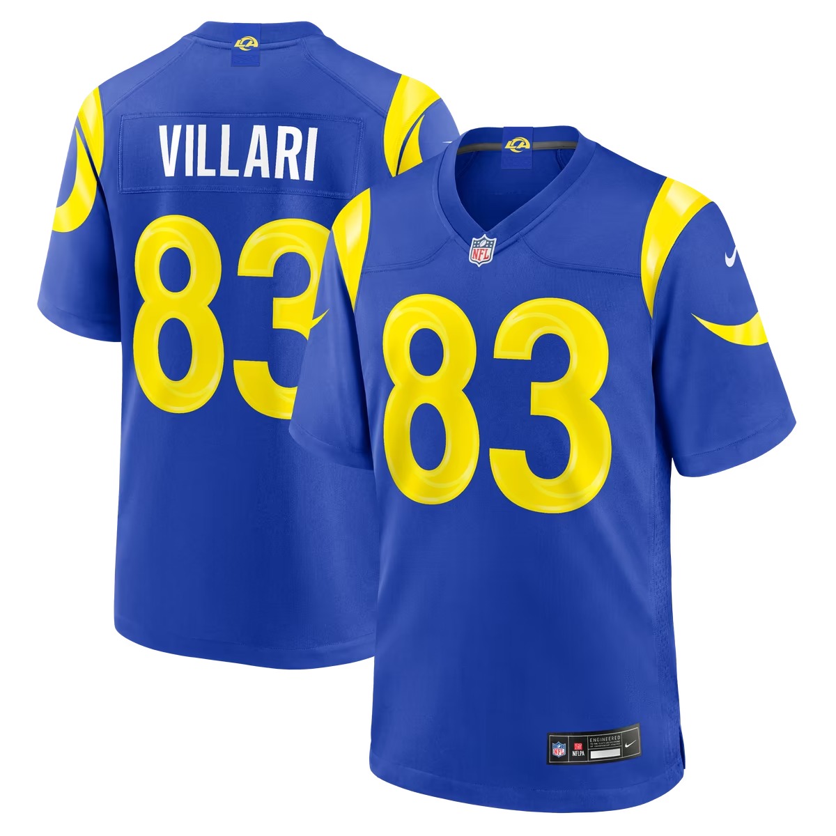 Hunk Wear - Dan Villari Los Angeles Rams Nike Team Game Jersey - Royal
