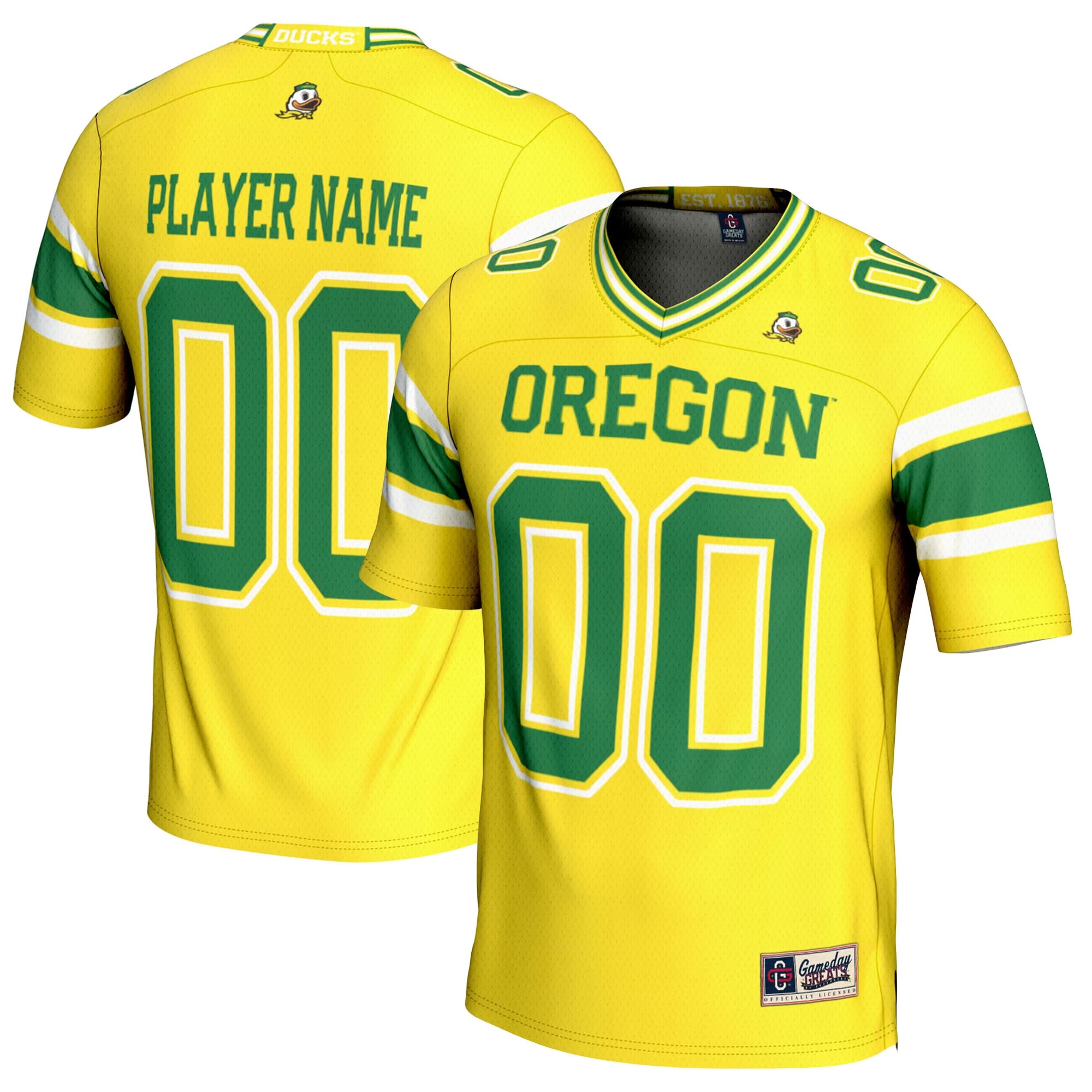 Hunk Wear - Oregon Ducks GameDay Greats NIL Pick-A-Player Football Jersey - Yellow