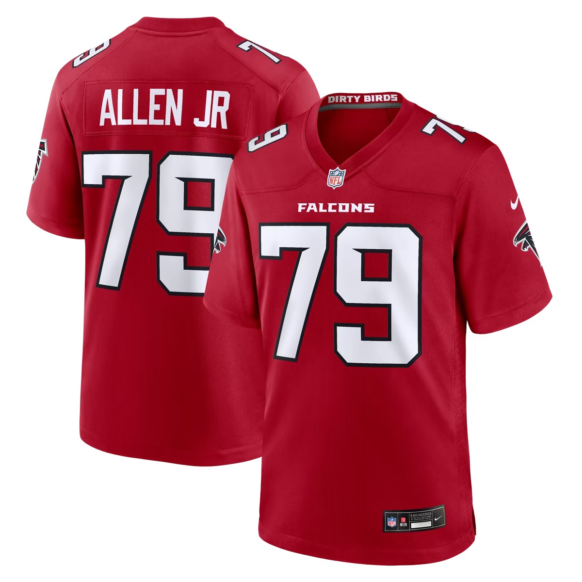 Hunk Wear - Carlos Allen Jr. Atlanta Falcons Nike Team Game Jersey - Red