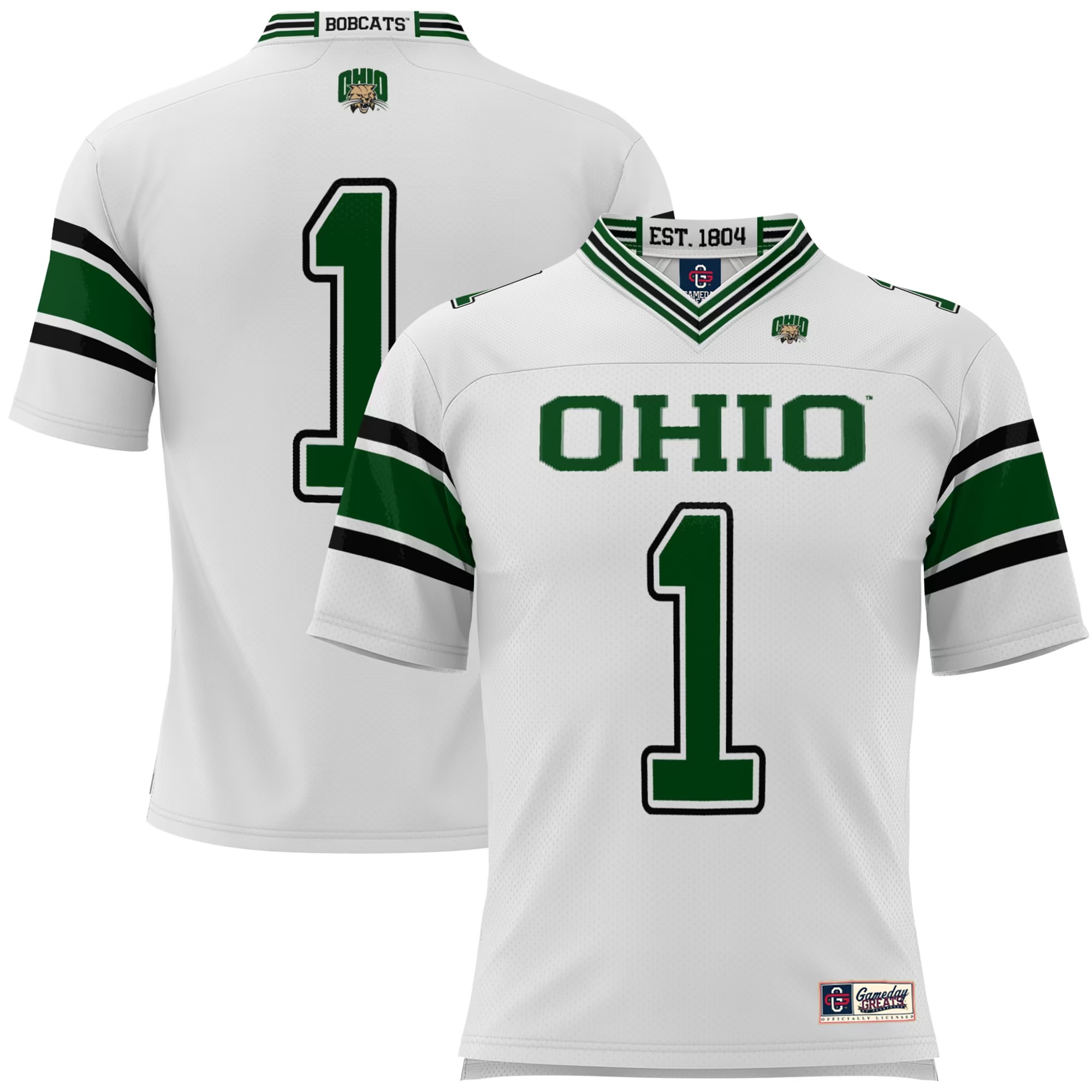 Hunk Wear - #1 Ohio Bobcats GameDay Greats Football Jersey - White