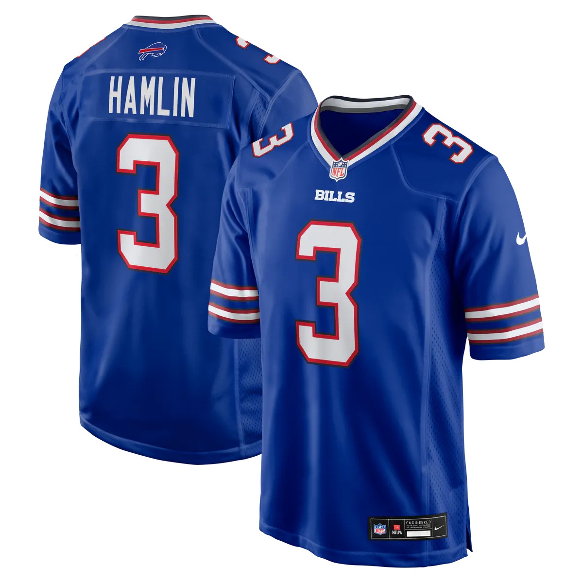 Hunk Wear - Damar Hamlin Buffalo Bills Nike Game Jersey - Royal