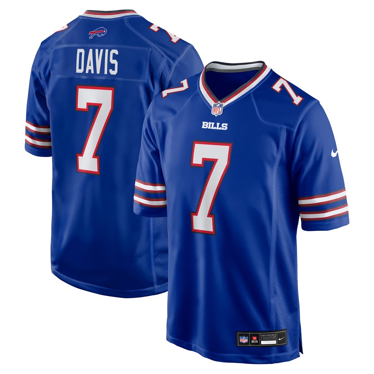 Hunk Wear - Ray Davis Buffalo Bills Nike Team Game Jersey - Royal