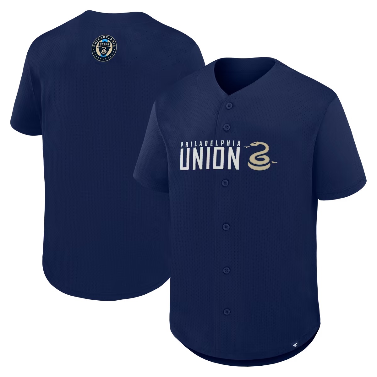 Hunk Wear - Philadelphia Union Fanatics Maximum Intensity Button-Up Jersey - Navy