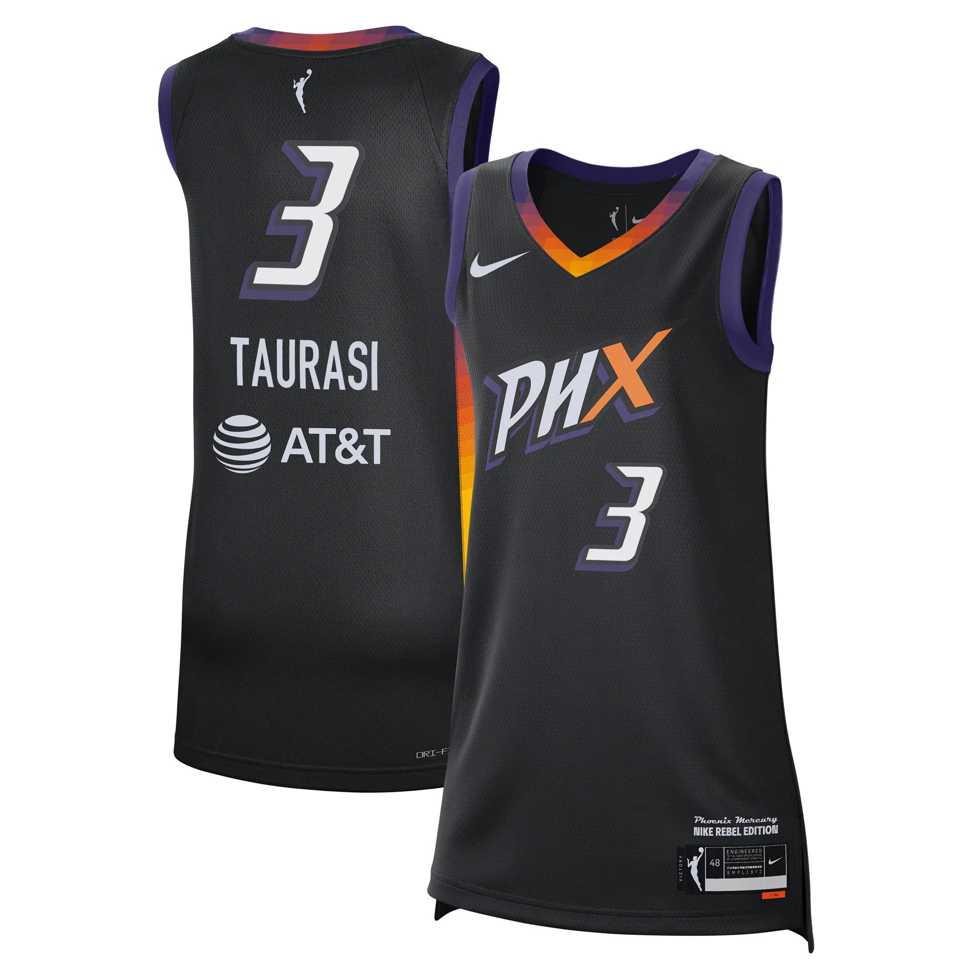 Hunk Wear - Diana Taurasi Phoenix Mercury Nike Unisex 2024 Rebel Edition Player Jersey - Black