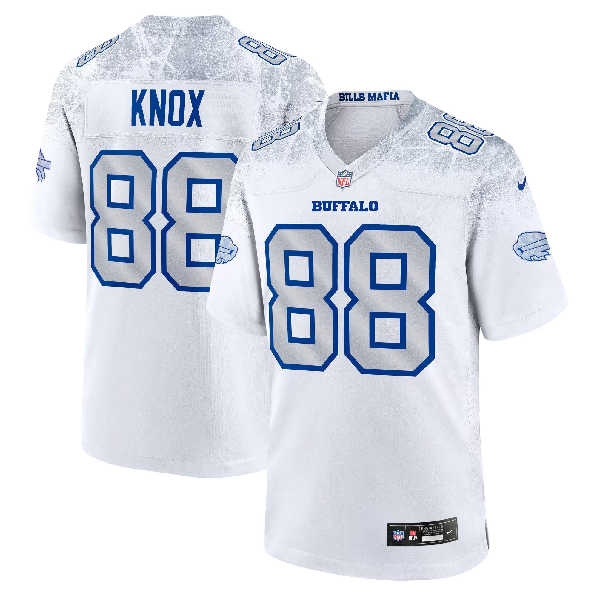 Hunk Wear - Dawson Knox Buffalo Bills Nike Rivalries Collection Game Jersey - White