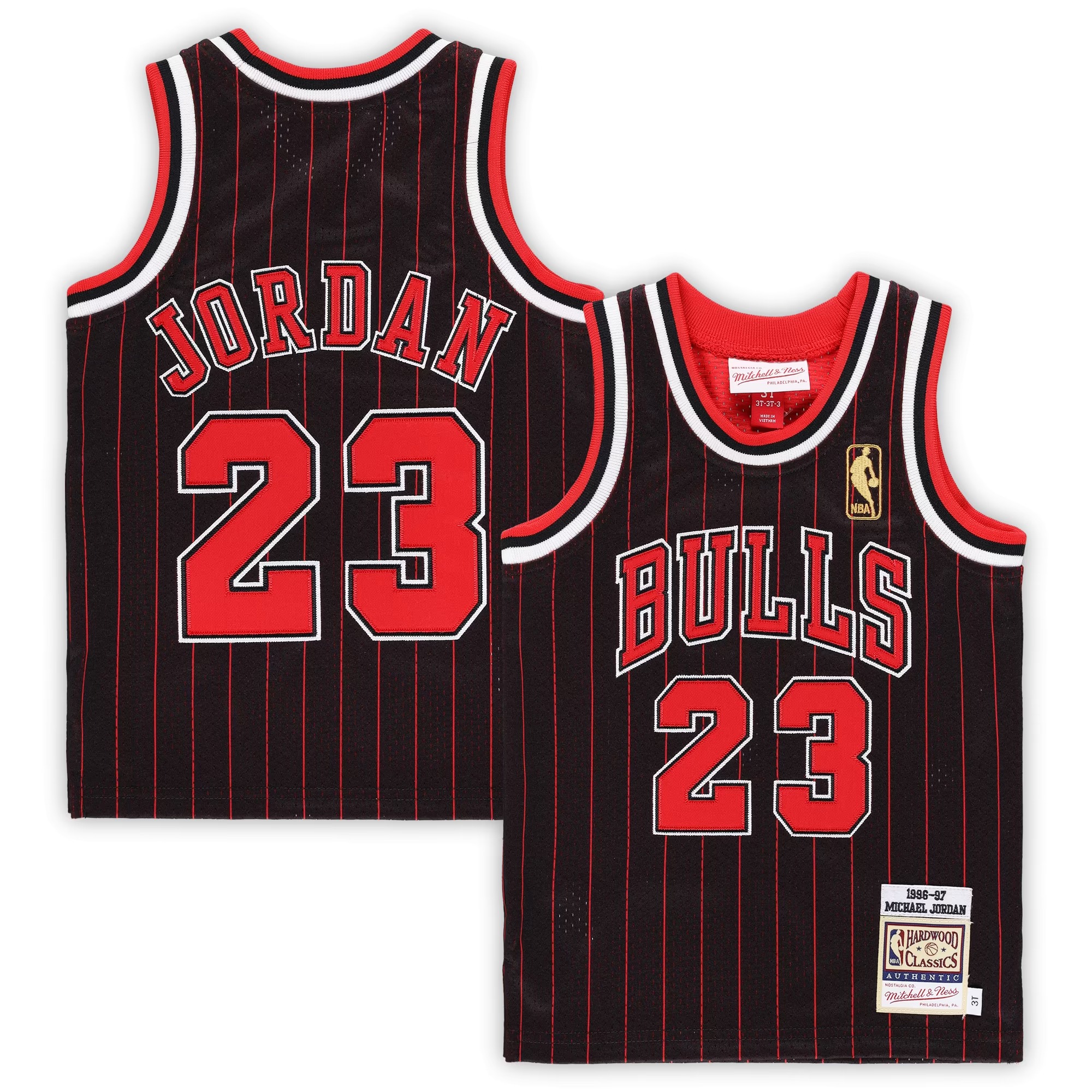 Hunk Wear - Michael Jordan Chicago Bulls Mitchell & Ness Toddler 1996_97 Hardwood Classics Authentic Jersey - Black