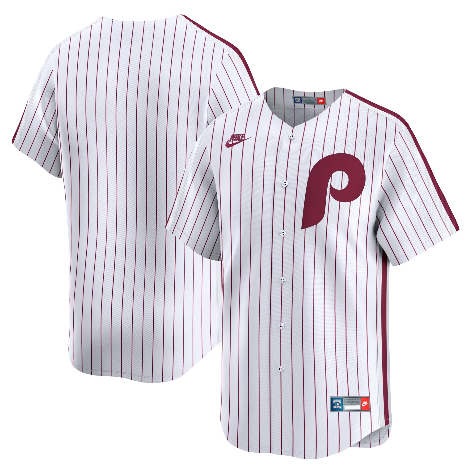 Hunk Wear - Philadelphia Phillies Nike Cooperstown Collection Limited Jersey - White
