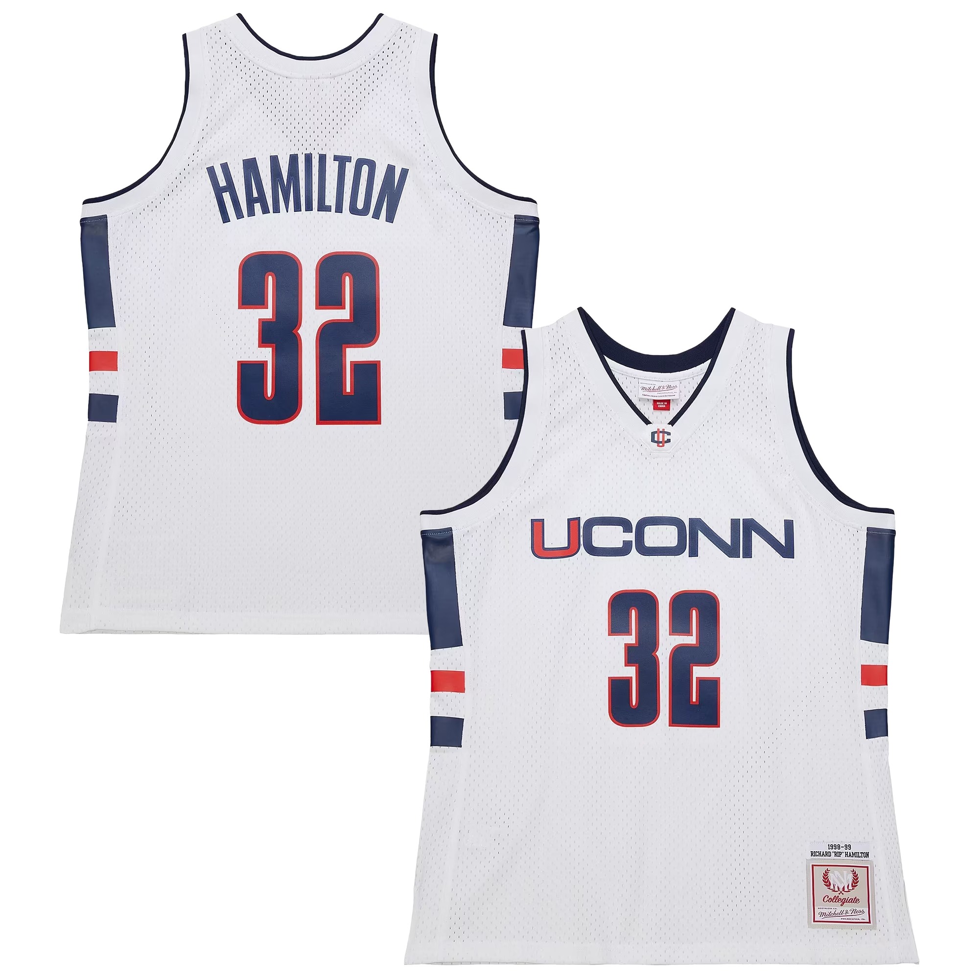 Hunk Wear - Richard Hamilton UConn Huskies 1998_99 Jersey - White