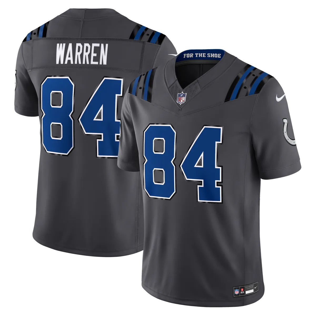 Hunk Wear - Tyler Warren Indianapolis Colts Nike 2026 Rivalries Collection Stitched Limited Jersey - Anthracite