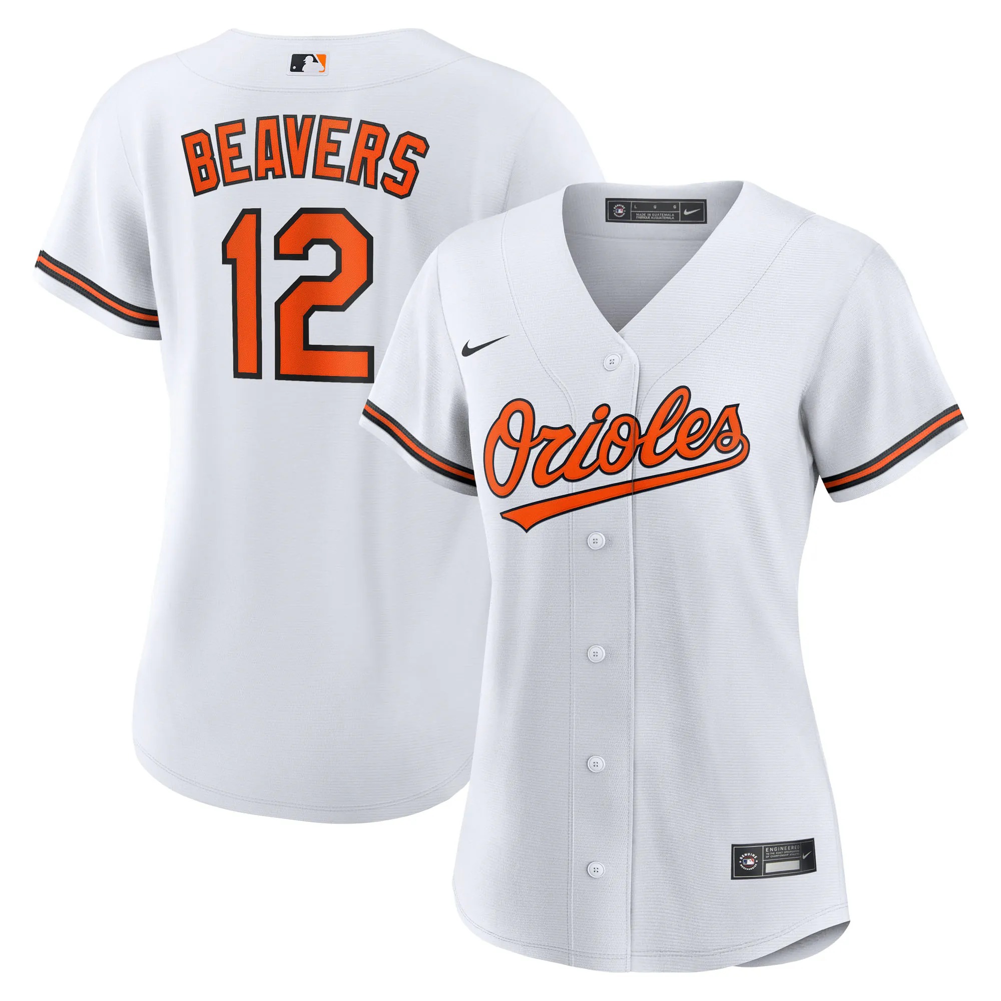 Hunk Wear - Dylan Beavers Baltimore Orioles Nike Women's Home Replica Jersey - White