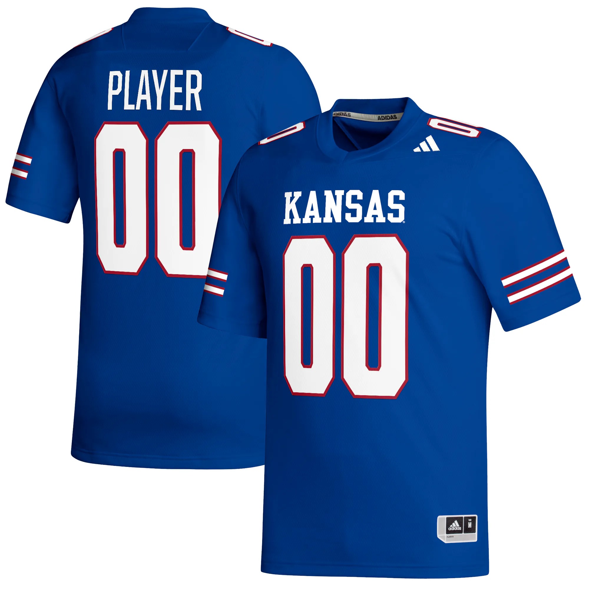 Hunk Wear - Kansas Jayhawks adidas Pick-A-Player NIL Replica Football Jersey - Royal
