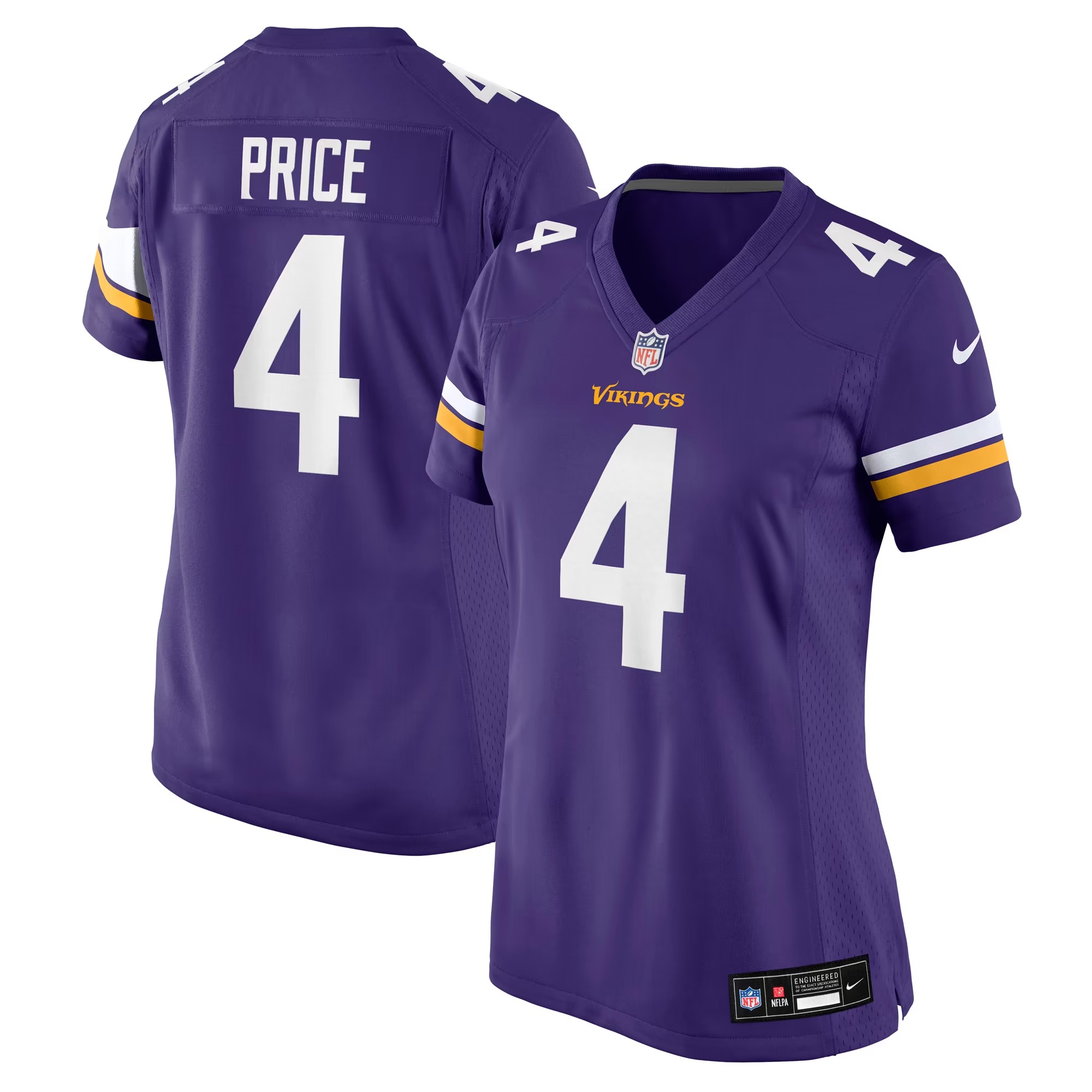 Hunk Wear - Myles Price Minnesota Vikings Nike Women's Team Game Jersey - Purple