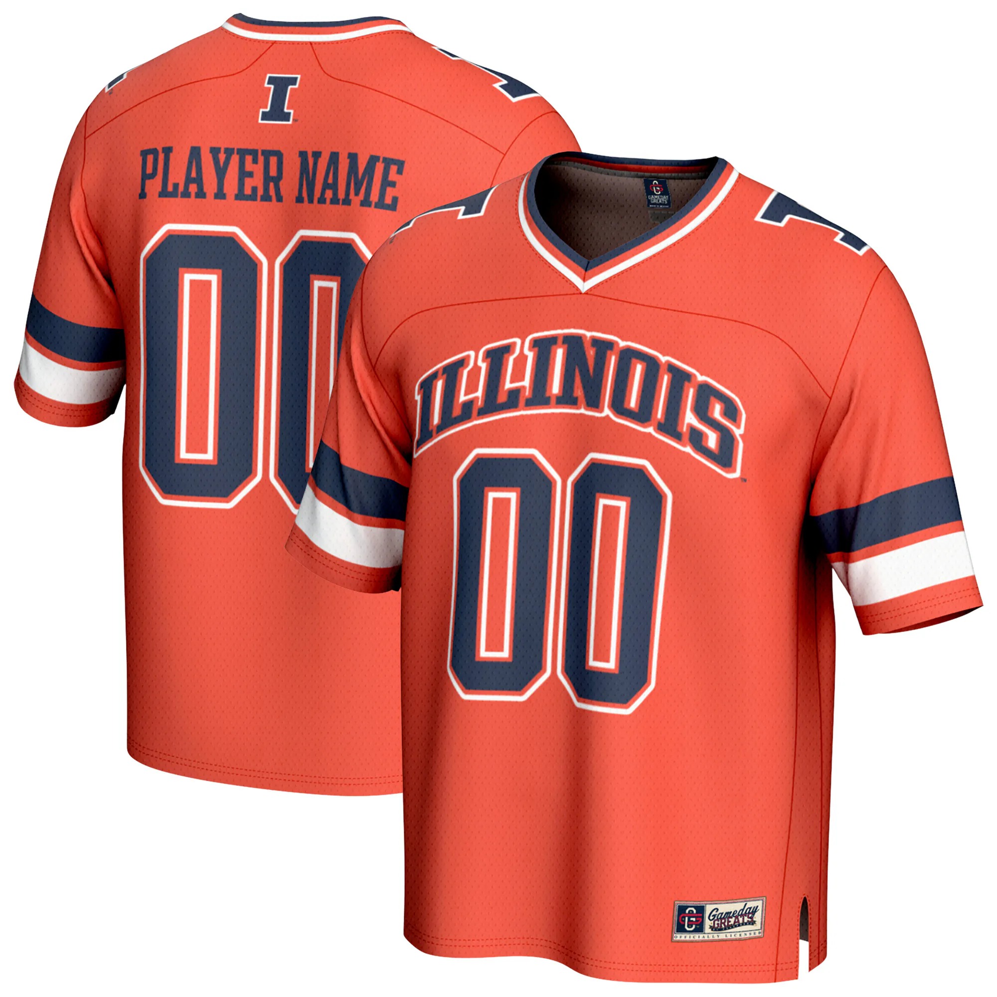 Hunk Wear - Illinois Fighting Illini GameDay Greats Youth NIL Pick-A-Player Football Fashion Jersey - Orange