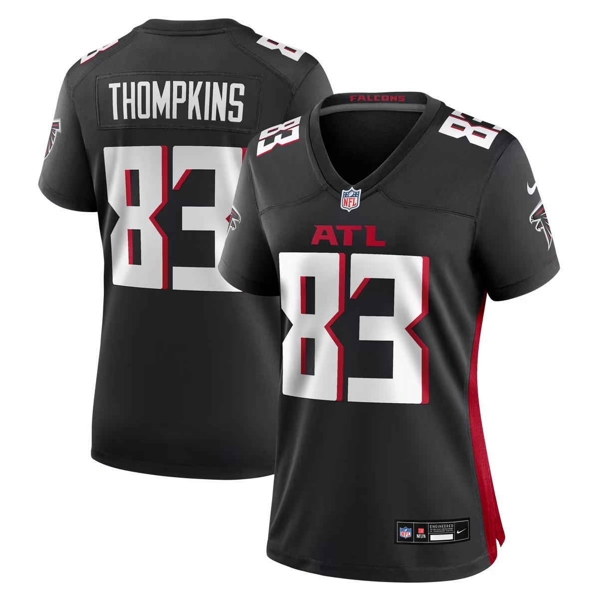 Hunk Wear - Deven Thompkins Atlanta Falcons Nike Women's Team Game Jersey - Black