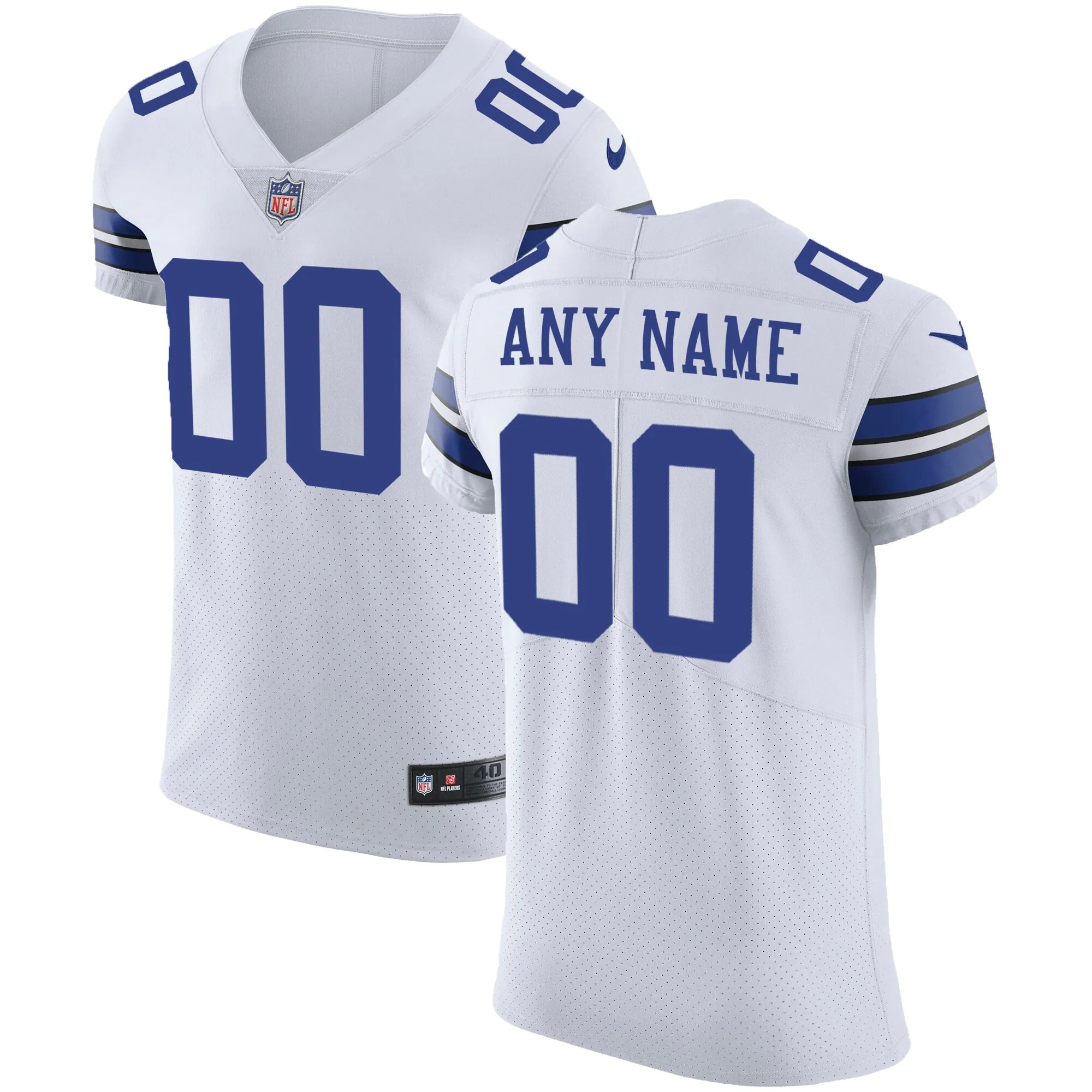 Hunk Wear - Dallas Cowboys Nike Vapor Untouchable Custom Elite Jersey - White