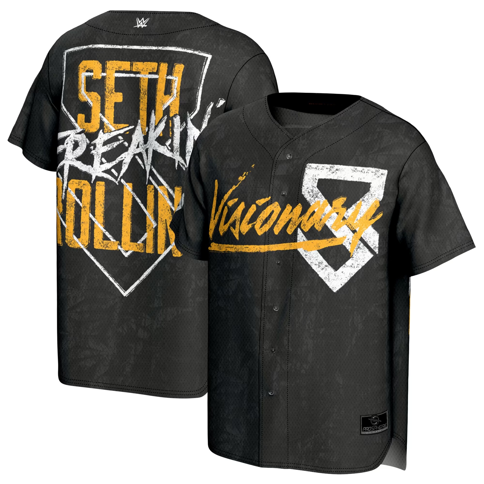 Hunk Wear - Seth Rollins ProSphere Visionary Fashion Baseball Jersey - Black