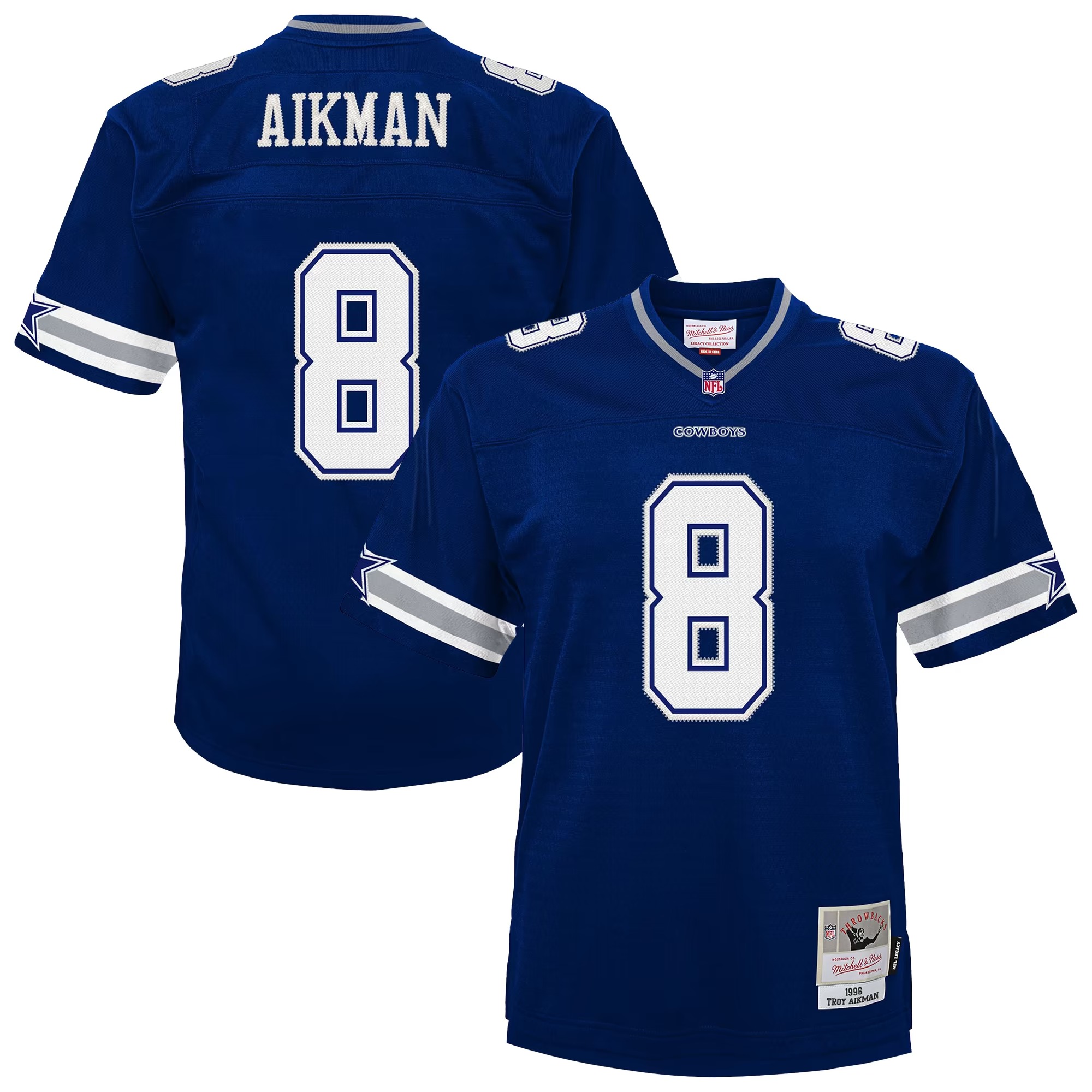 Hunk Wear - Troy Aikman Dallas Cowboys Mitchell & Ness Toddler 1996 Retired Legacy Jersey - Navy