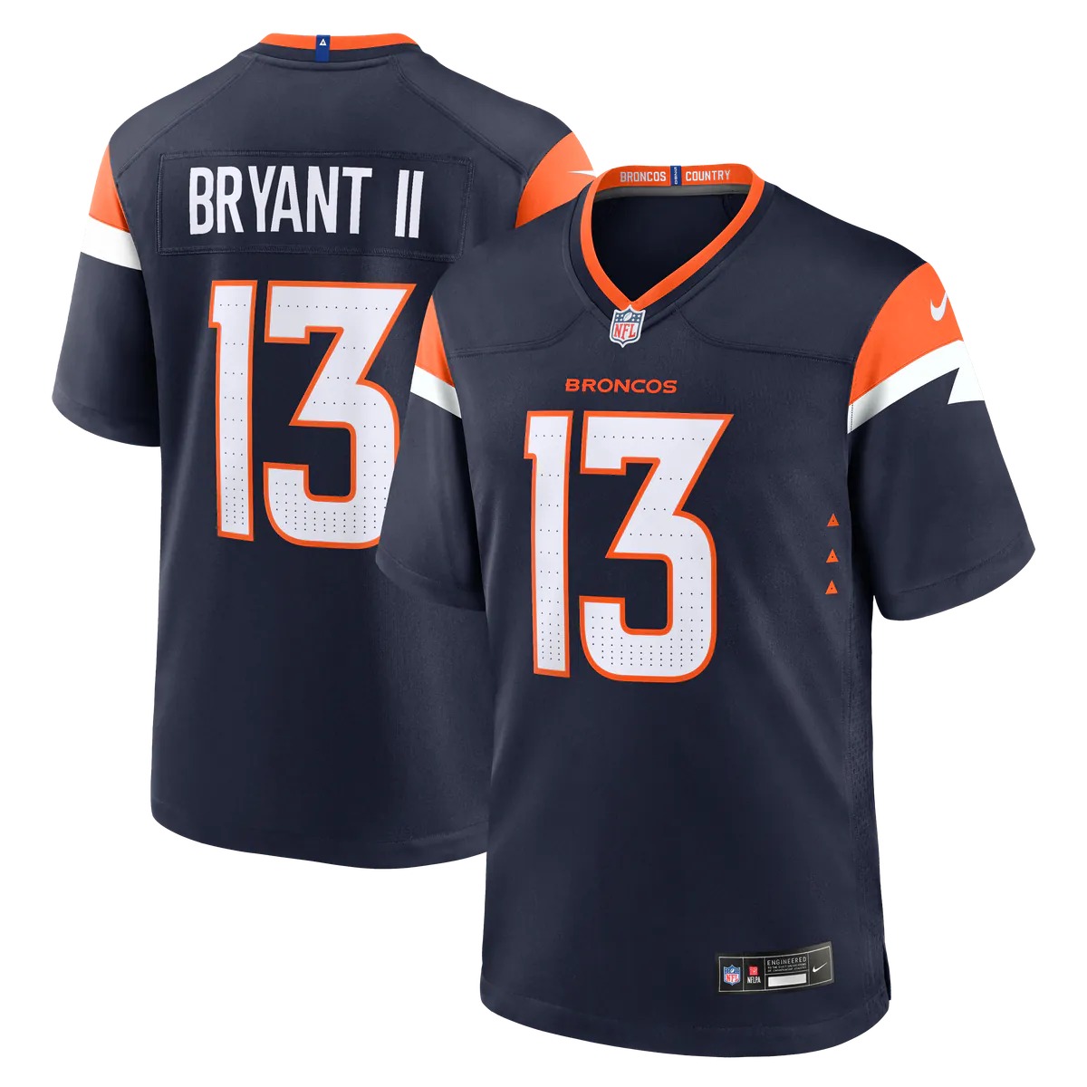Hunk Wear - Pat Bryant Denver Broncos Nike Alternate Game Jersey - Navy