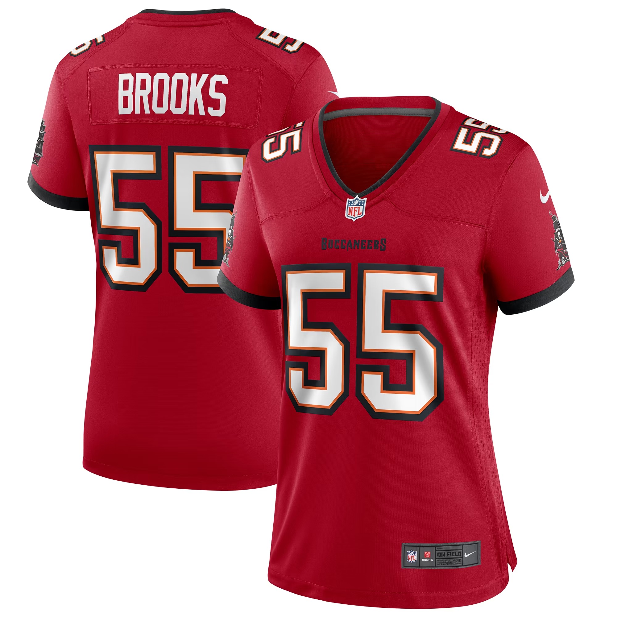 Hunk Wear - Derrick Brooks Tampa Bay Buccaneers Nike Women's Game Retired Player Jersey - Red