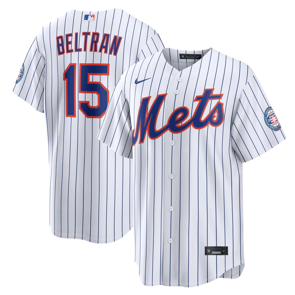 Hunk Wear - Carlos Beltran New York Mets Nike Home Replica 2026 Hall of Fame Patch Jersey - White