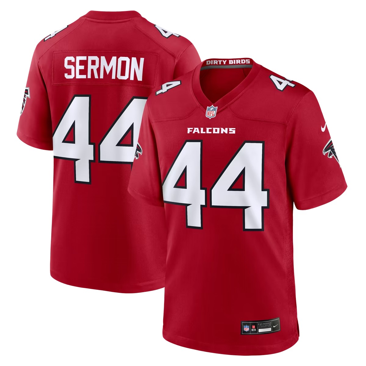Hunk Wear - Trey Sermon Atlanta Falcons Nike Team Game Jersey - Red