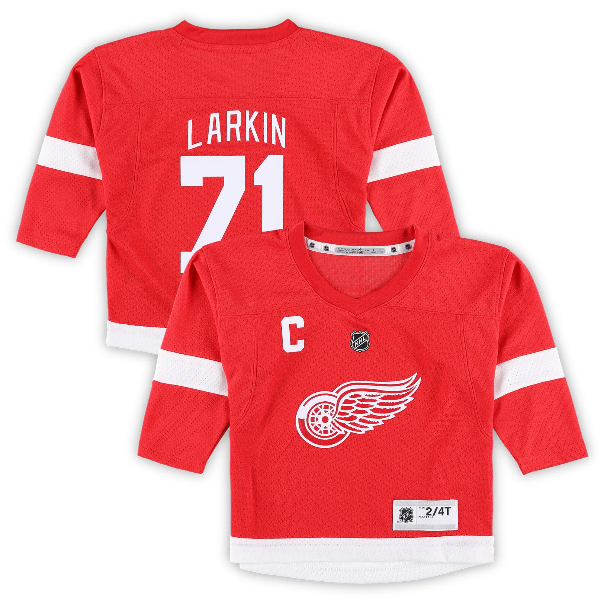 Hunk Wear - Dylan Larkin Detroit Red Wings Toddler Replica Player Jersey - Red