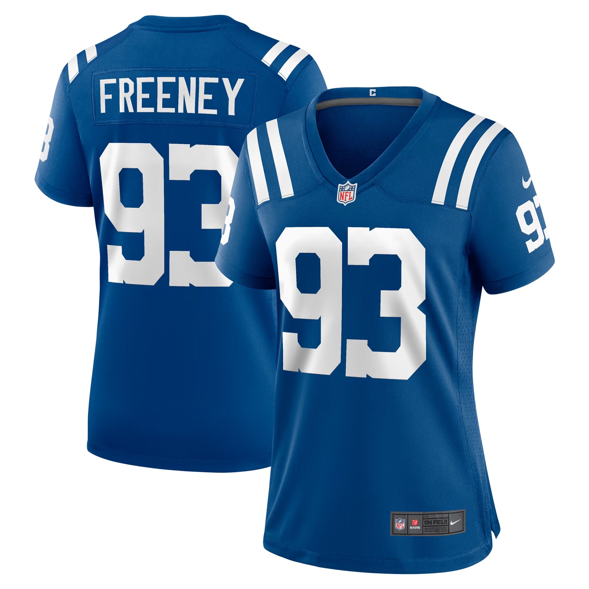 Hunk Wear - Dwight Freeney Indianapolis Colts Nike Women's Team Retired Player Game Jersey - Royal